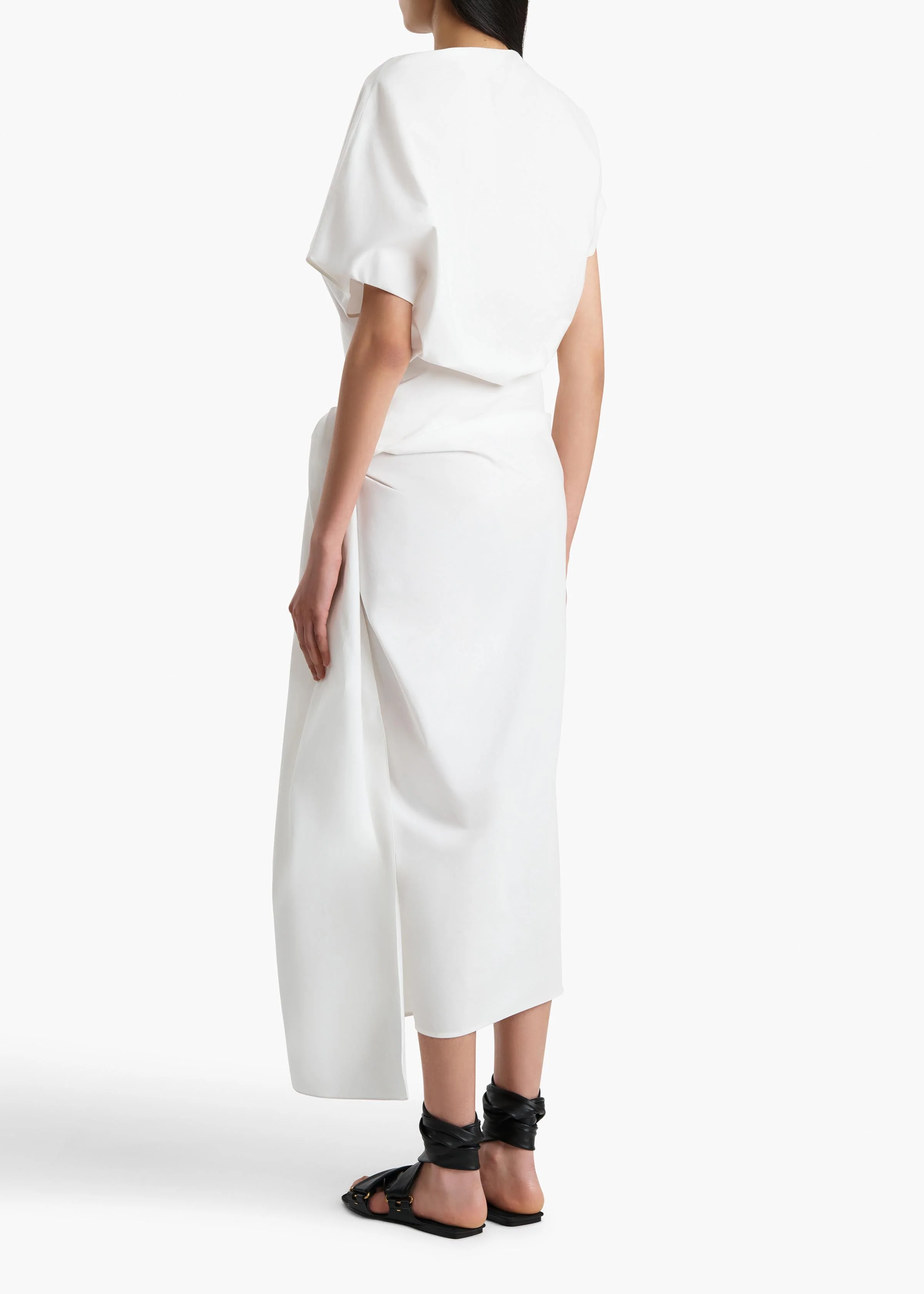 Khaite - Fray Dres in Chalk - Image 3
