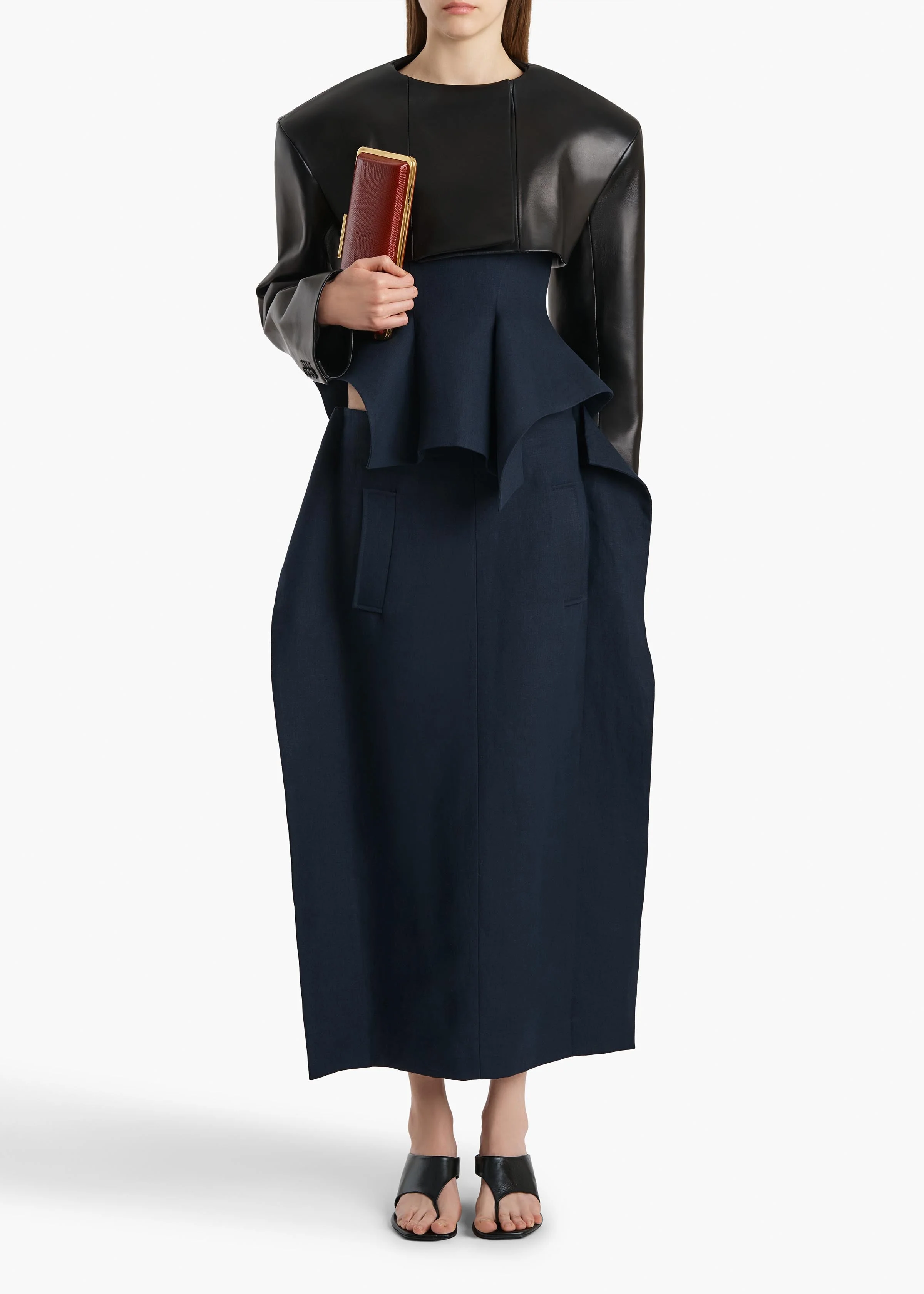 Khaite - Gorgi Skirt in Dark Navy - Image 2