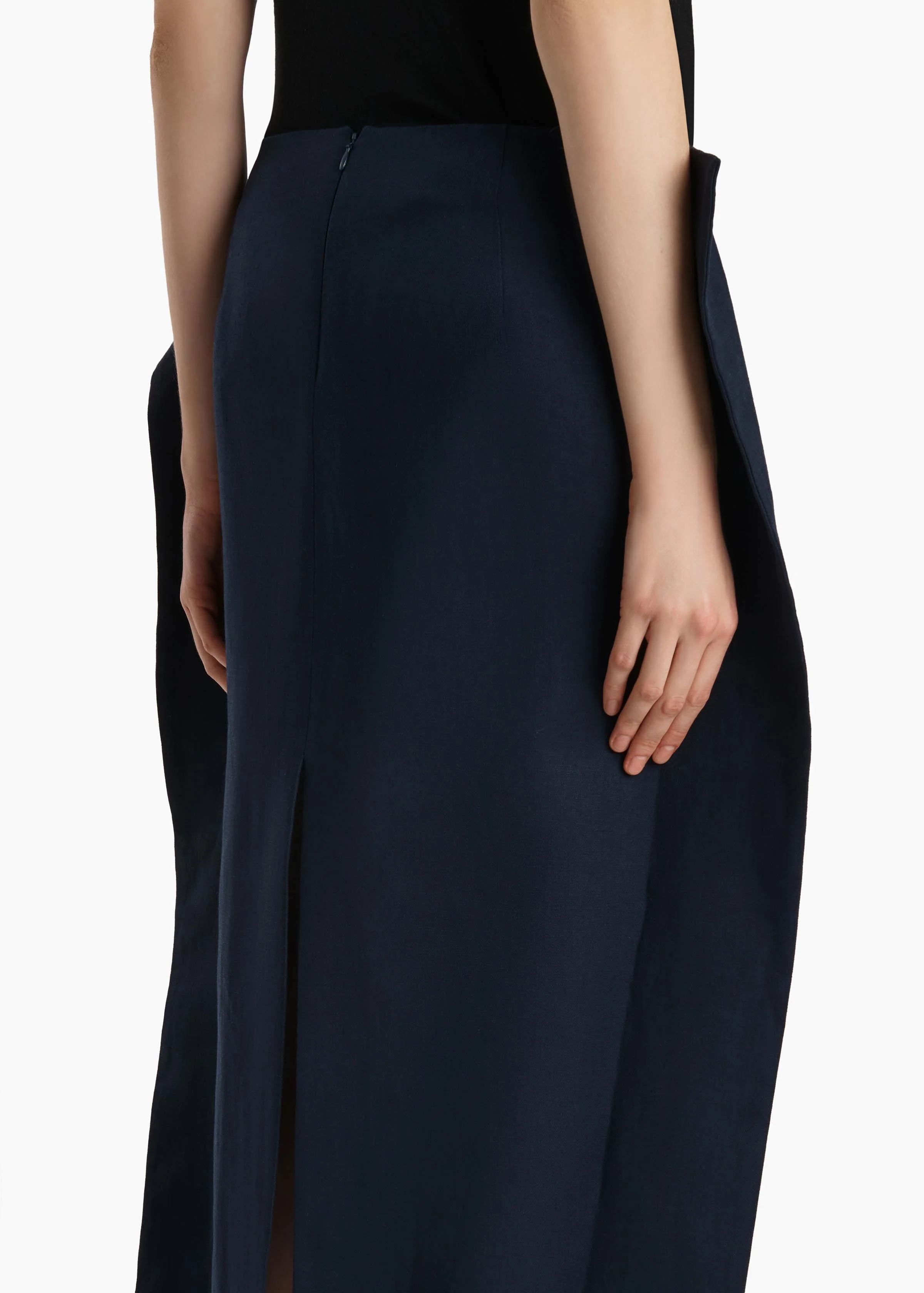 Khaite - Gorgi Skirt in Dark Navy - Image 6