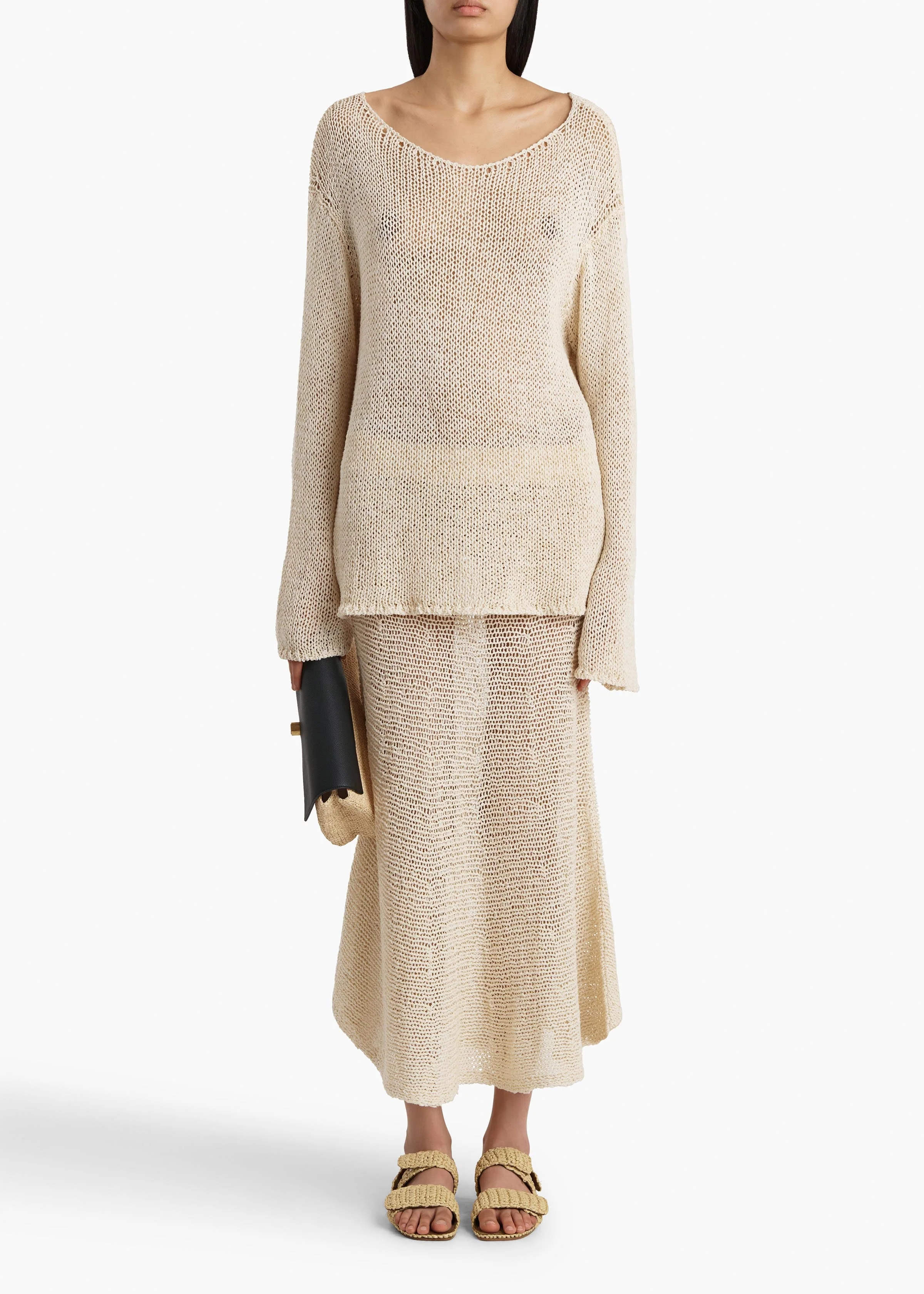 Khaite - Inaya Skirt in Ivory - Image 2