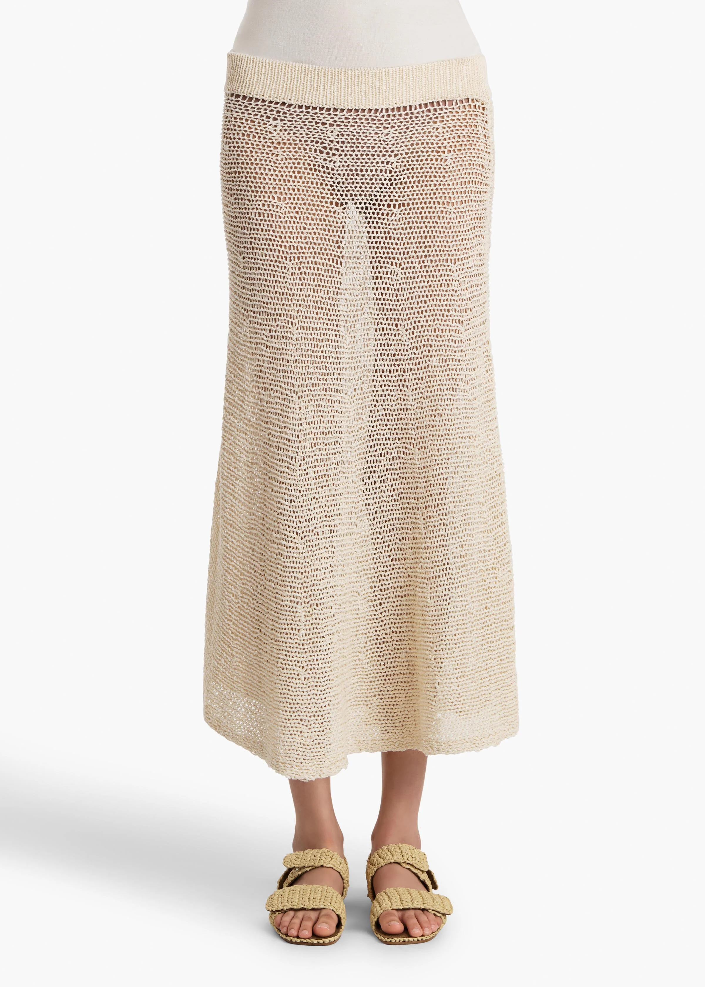 Khaite - Inaya Skirt in Ivory - Image 3