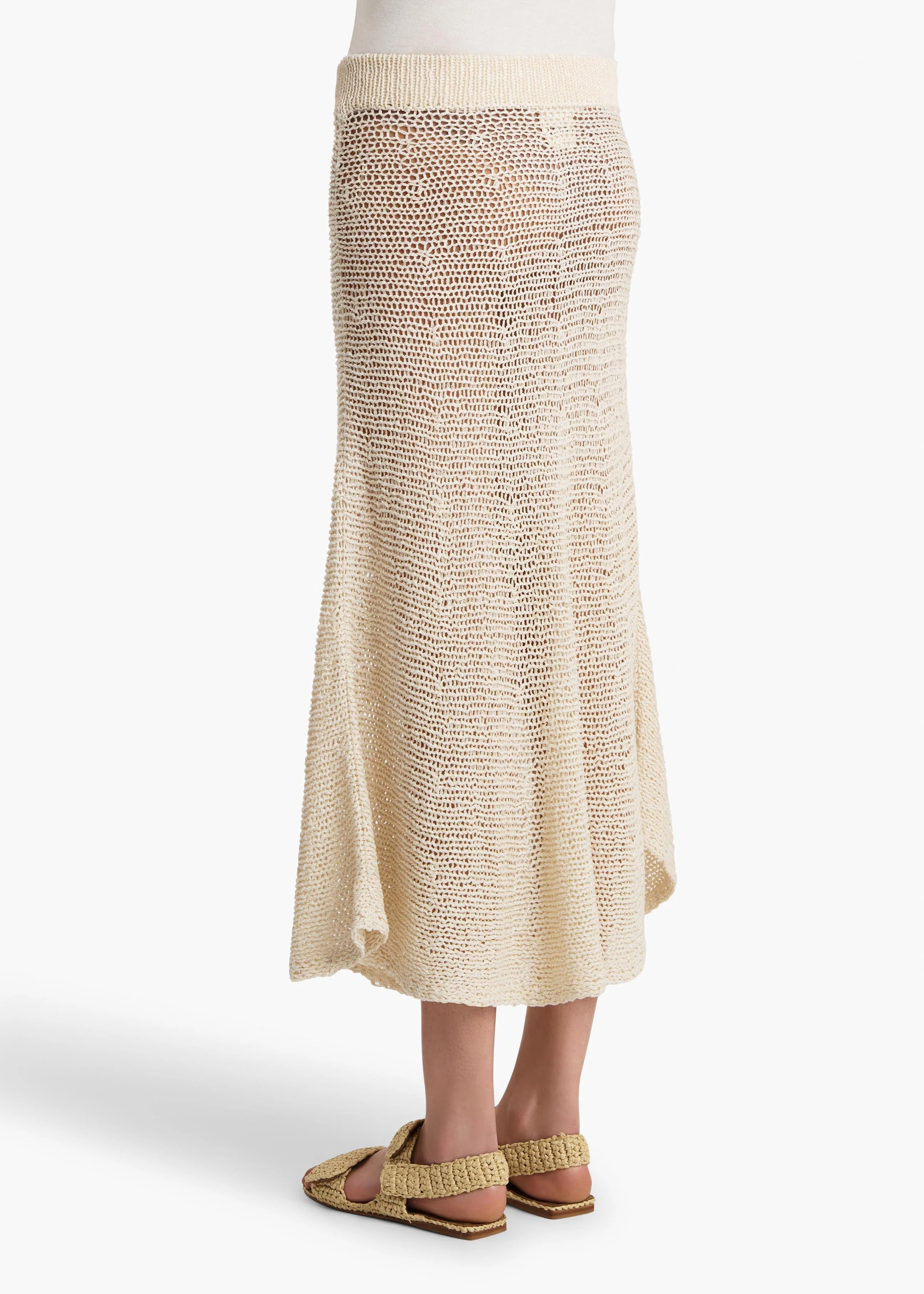 Khaite - Inaya Skirt in Ivory - Image 4