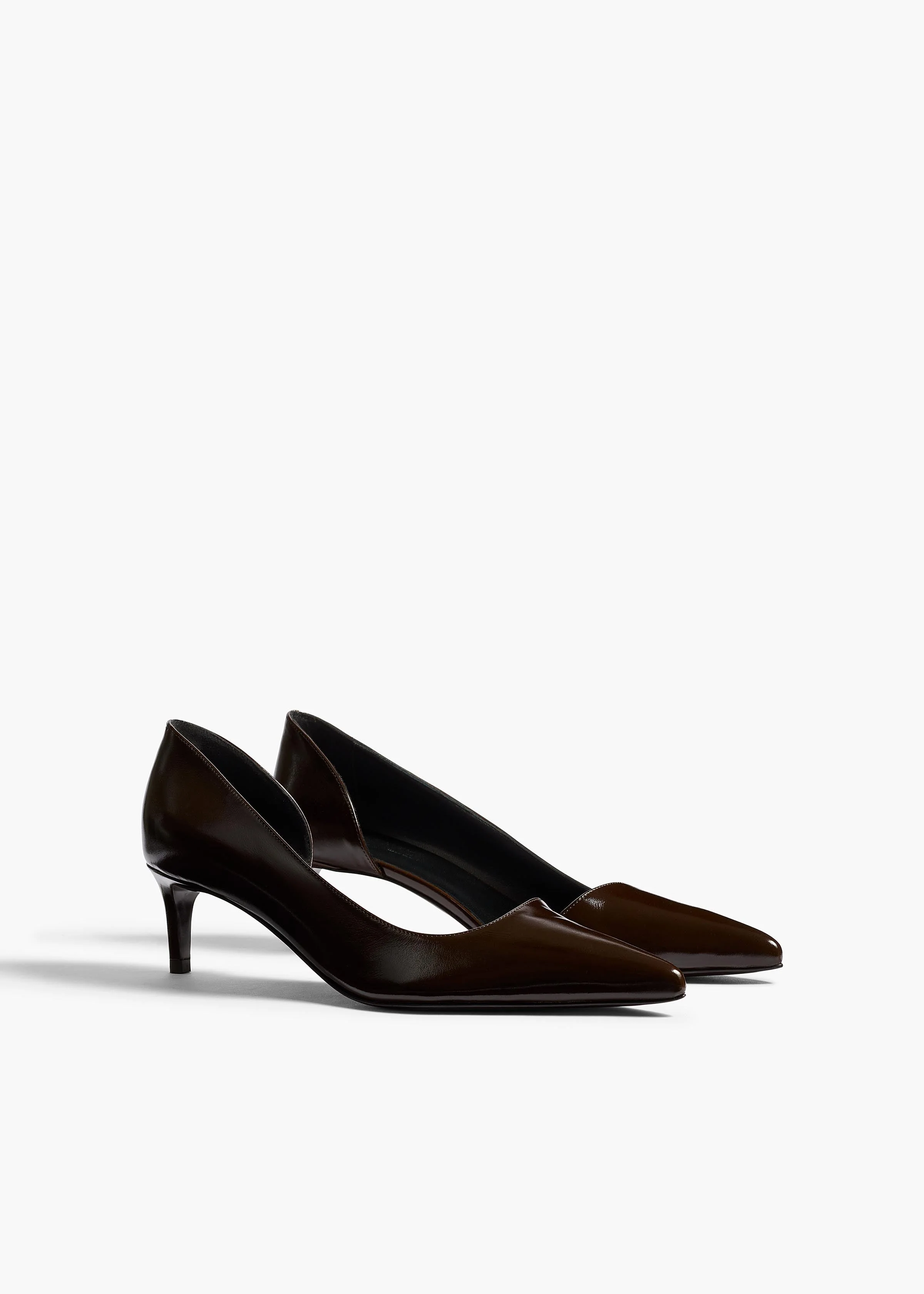 Khaite - Jett D'Orsay Low Pump in Cacao Glazed Leather - Image 2