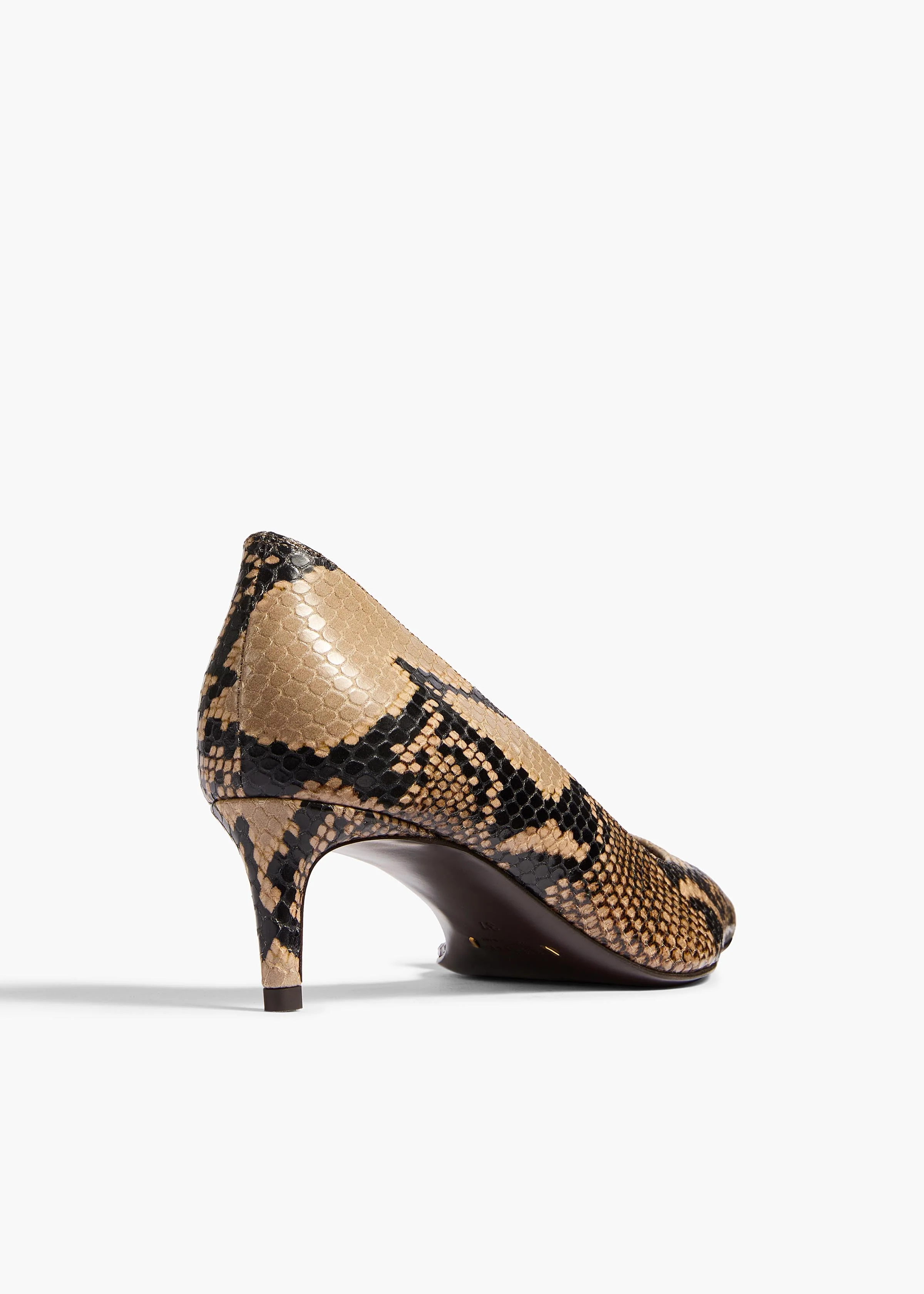 Khaite - Jett D'Orsay Low Pump in Python - Embossed Taupe - Image 4