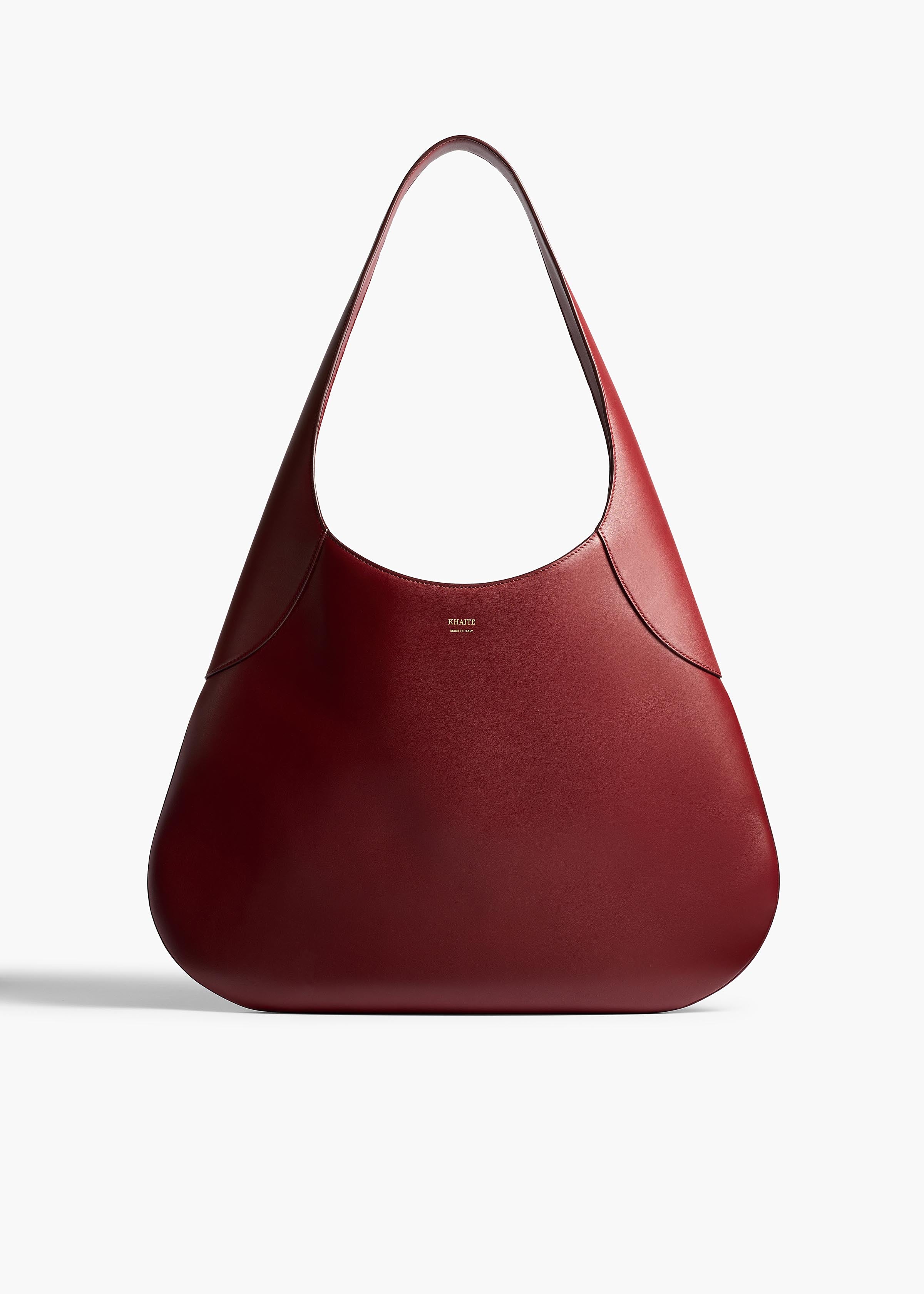 Khaite - Large Joan Hobo in Oxblood Leather