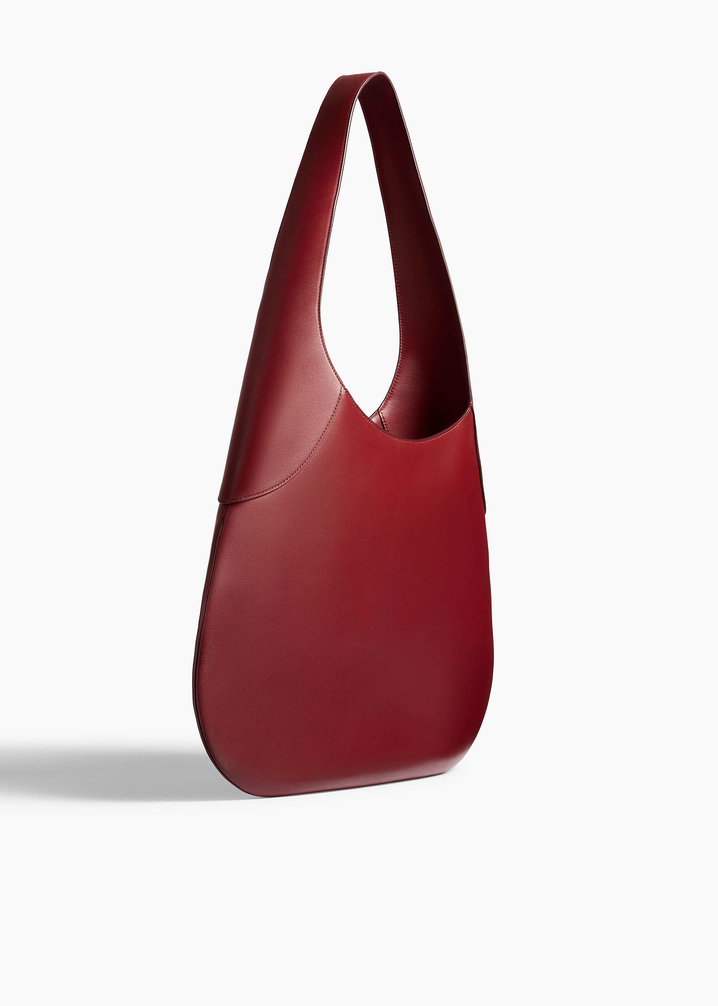 Khaite - Large Joan Hobo in Oxblood Leather - Image 2