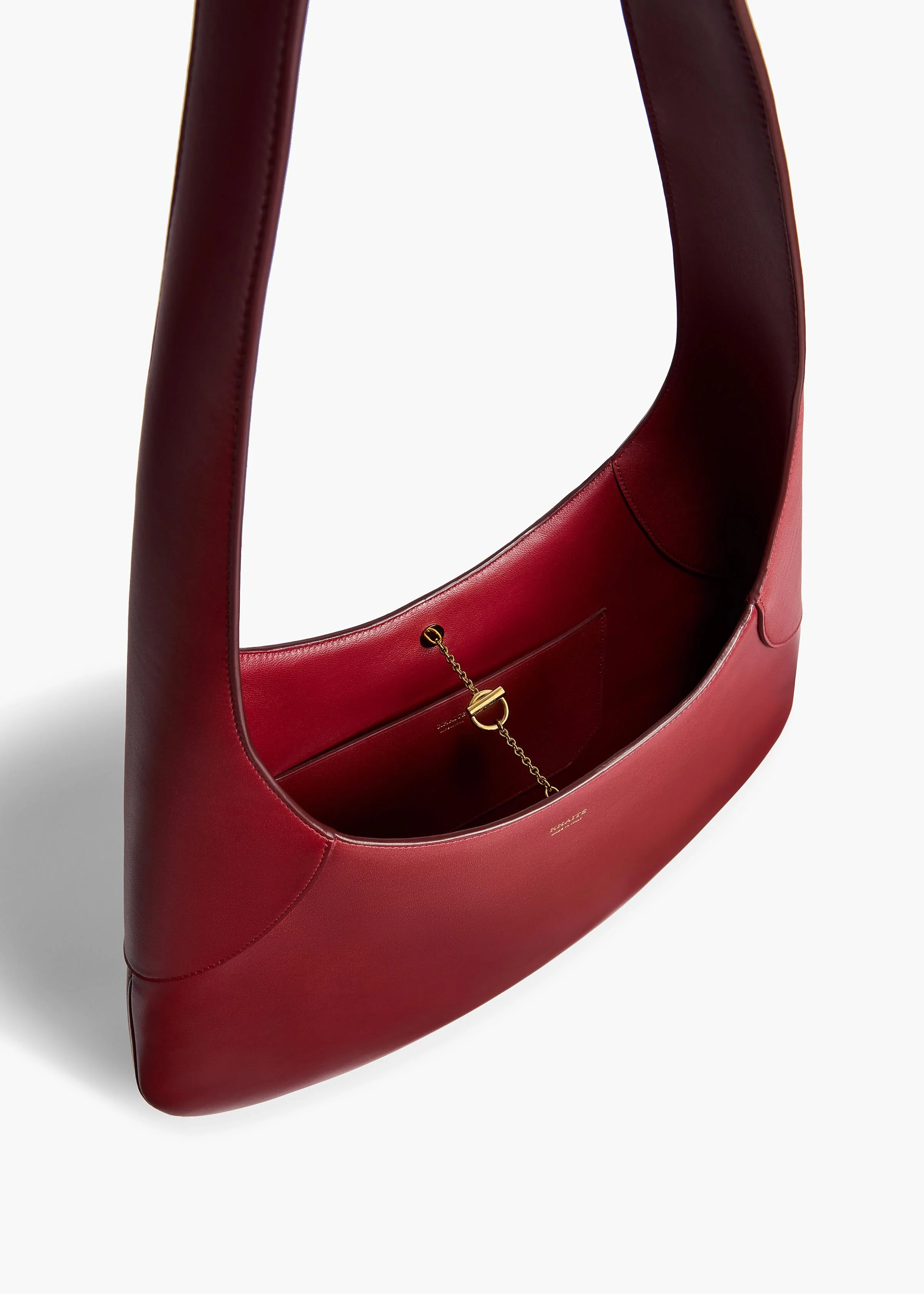 Khaite - Large Joan Hobo in Oxblood Leather - Image 3