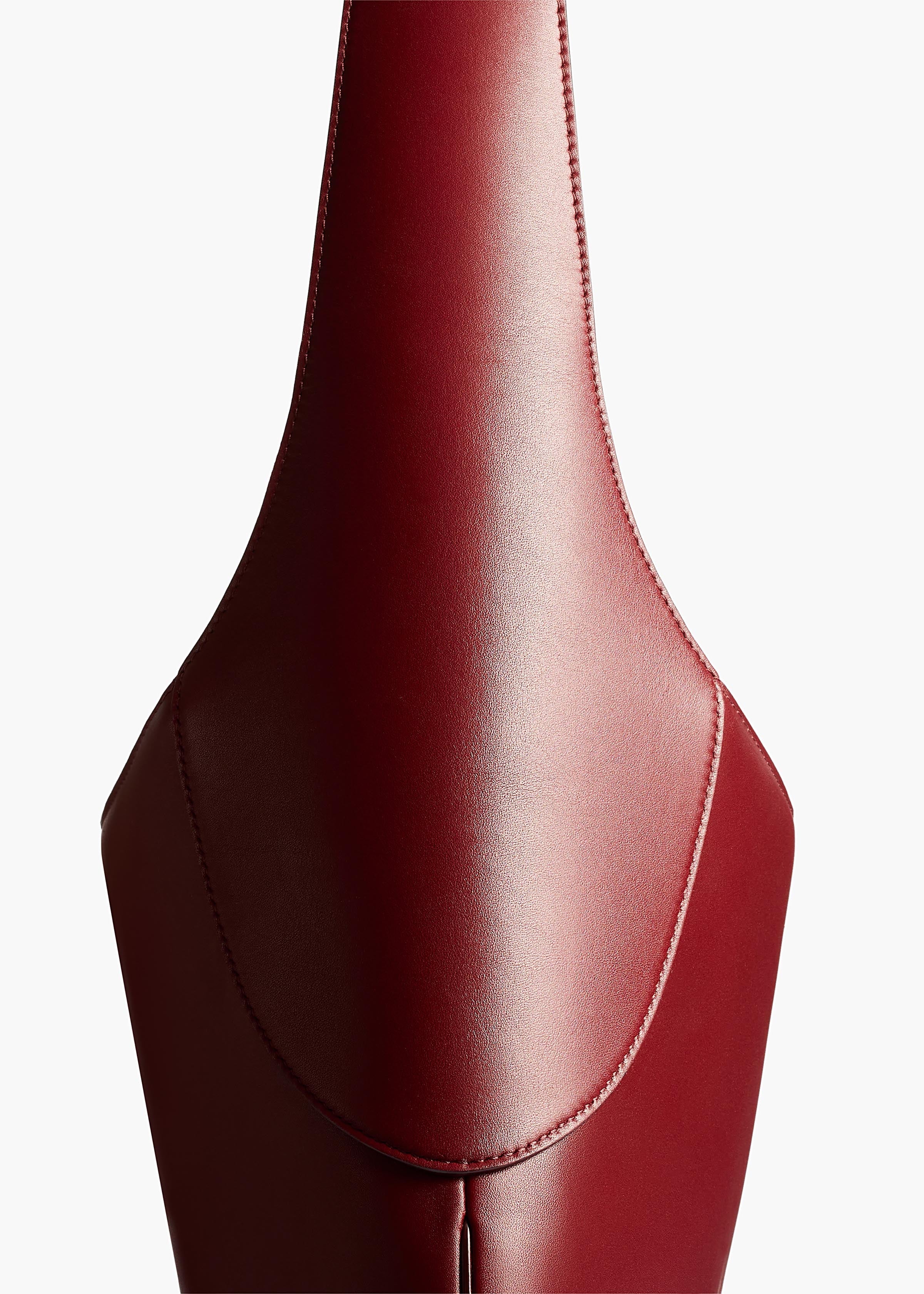 Khaite - Large Joan Hobo in Oxblood Leather - Image 4