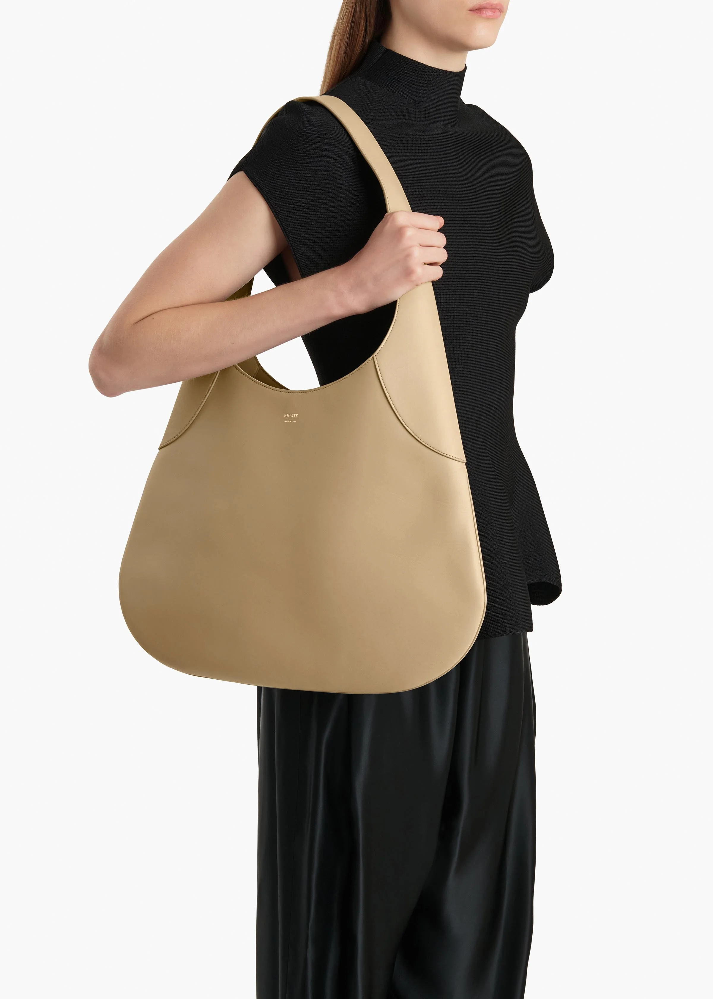 Khaite - Large Joan Hobo in Toffee Leather - Image 6