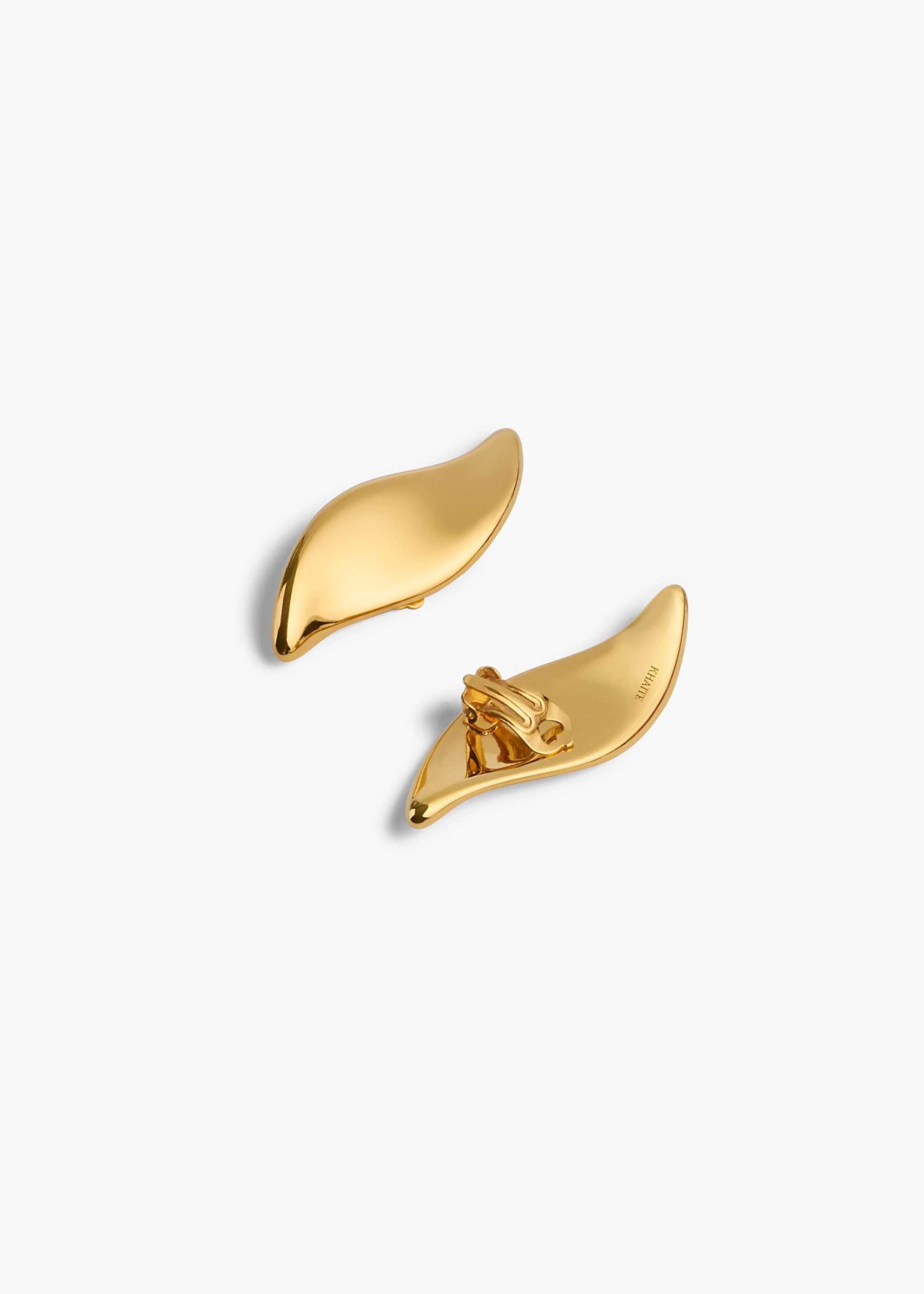 Khaite - Leaf Earrings in Gold - Image 2