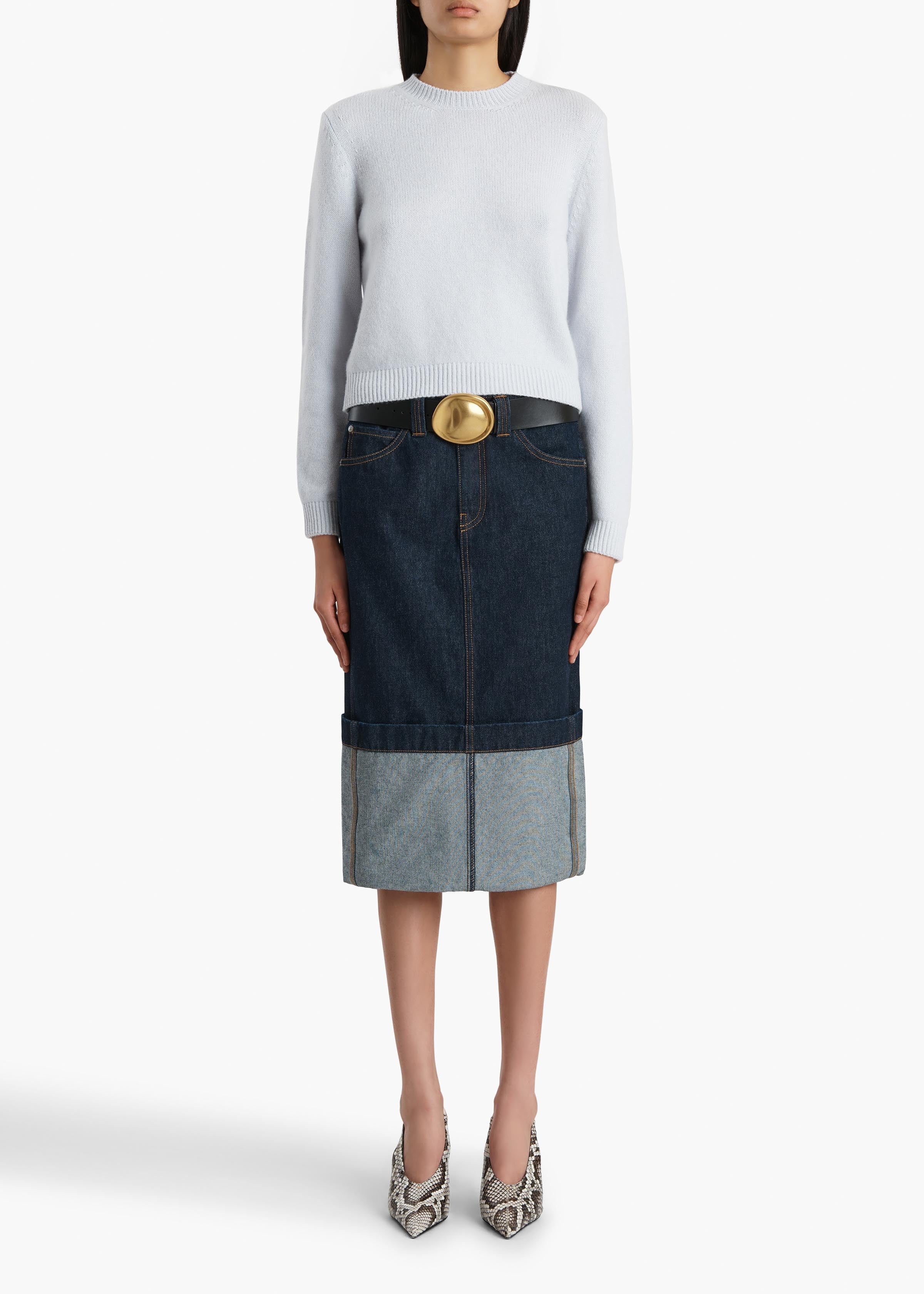 Khaite - Leta Sweater in Ice Blue - Image 2