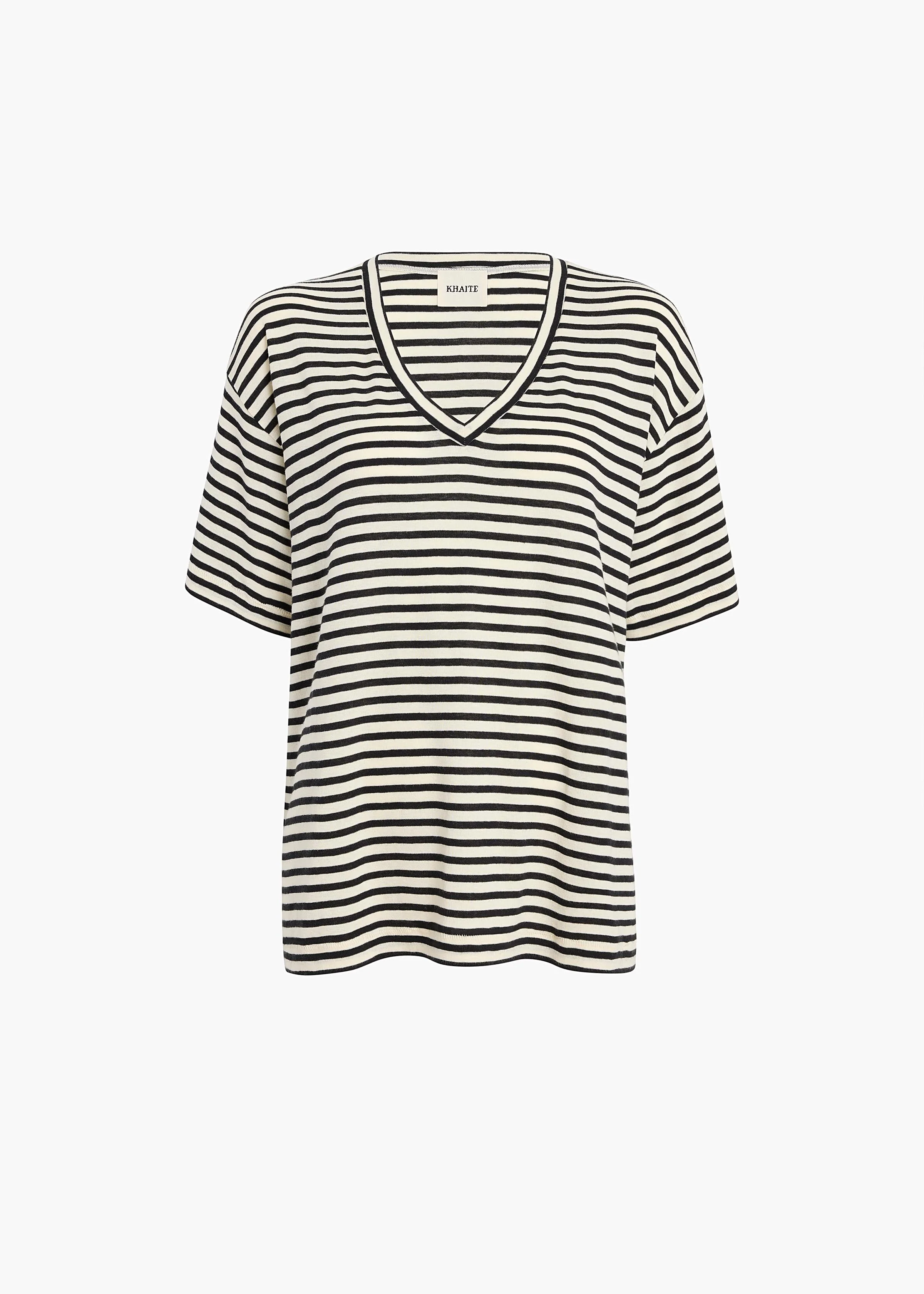 Khaite - Linda T - Shirt in Black and Off White
