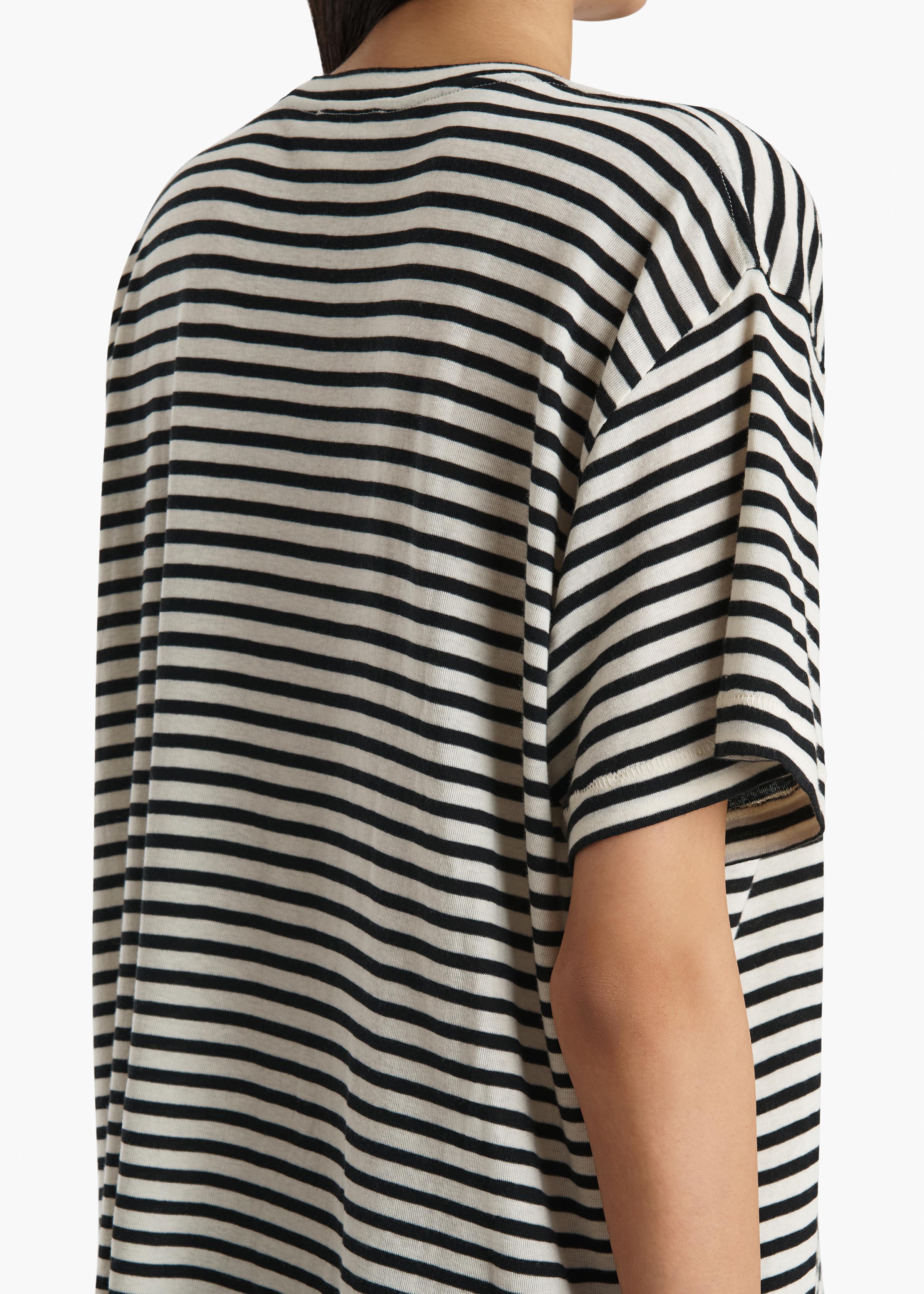 Khaite - Linda T - Shirt in Black and Off White - Image 6