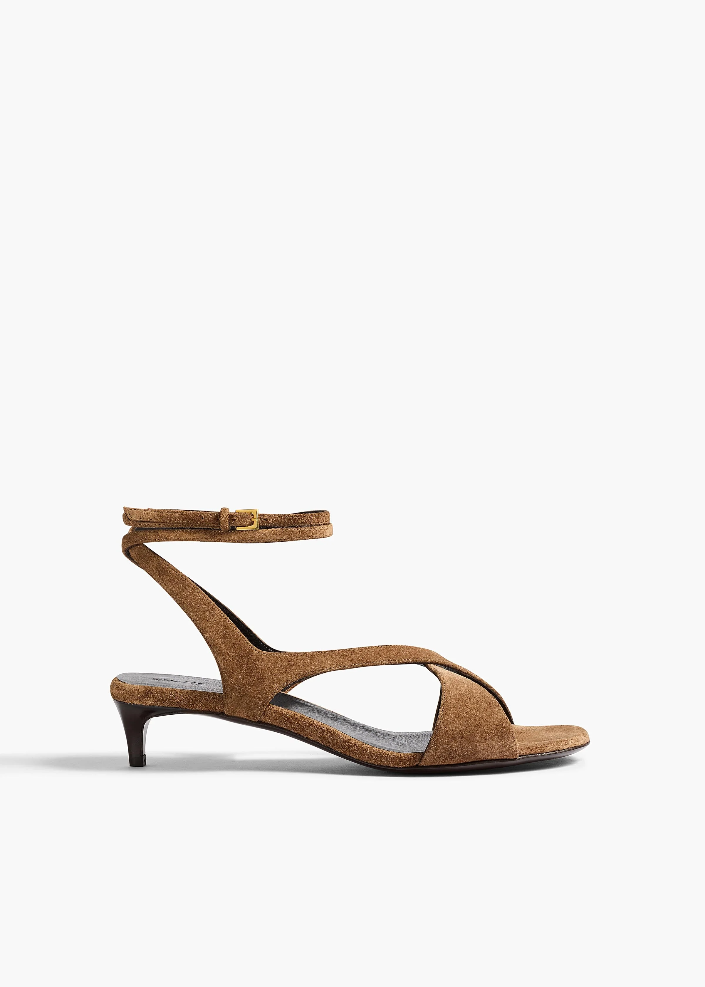 Khaite - Liria Ankle Strap Sandal in Dattero Suede