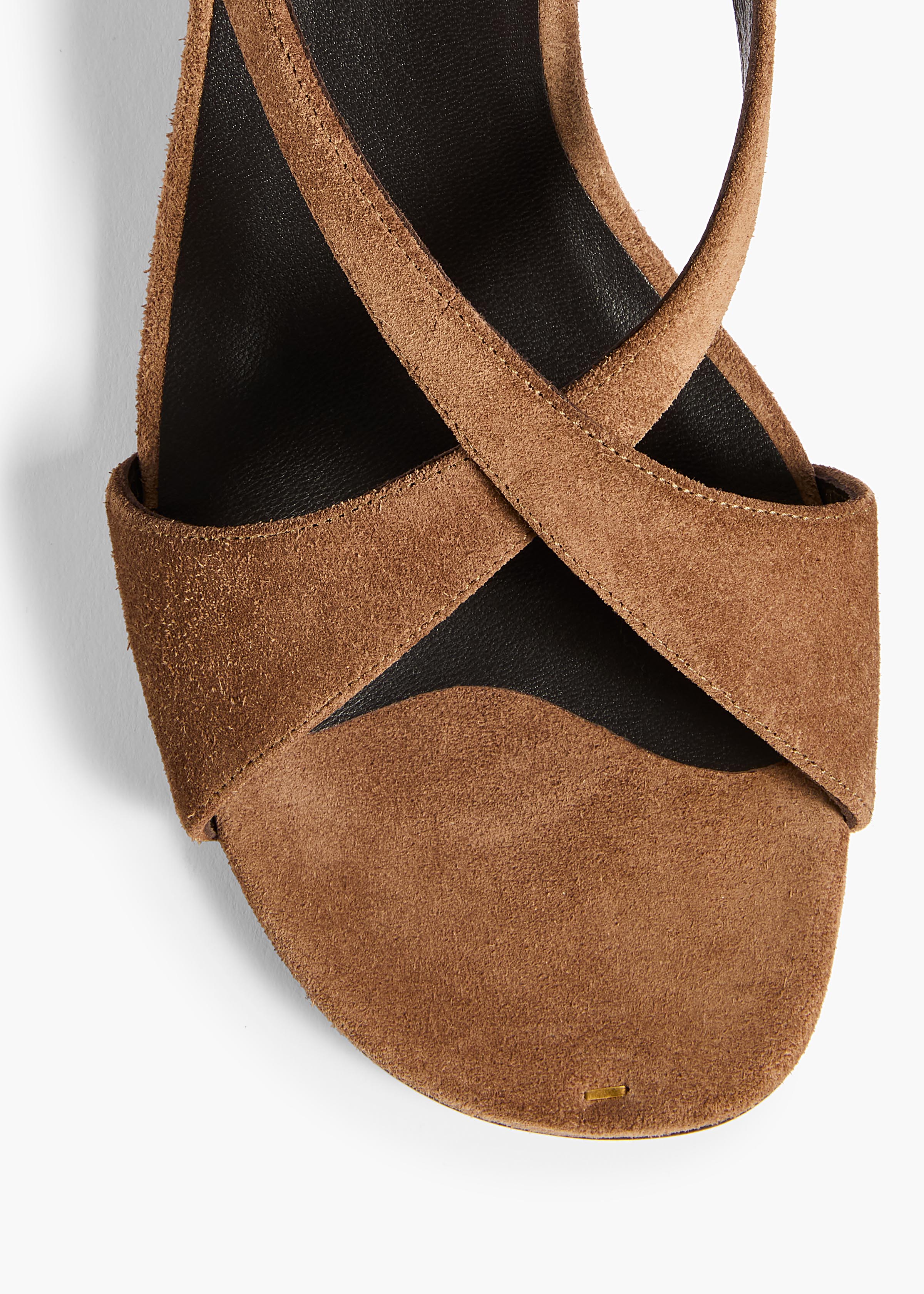 Khaite - Liria Ankle Strap Sandal in Dattero Suede - Image 3