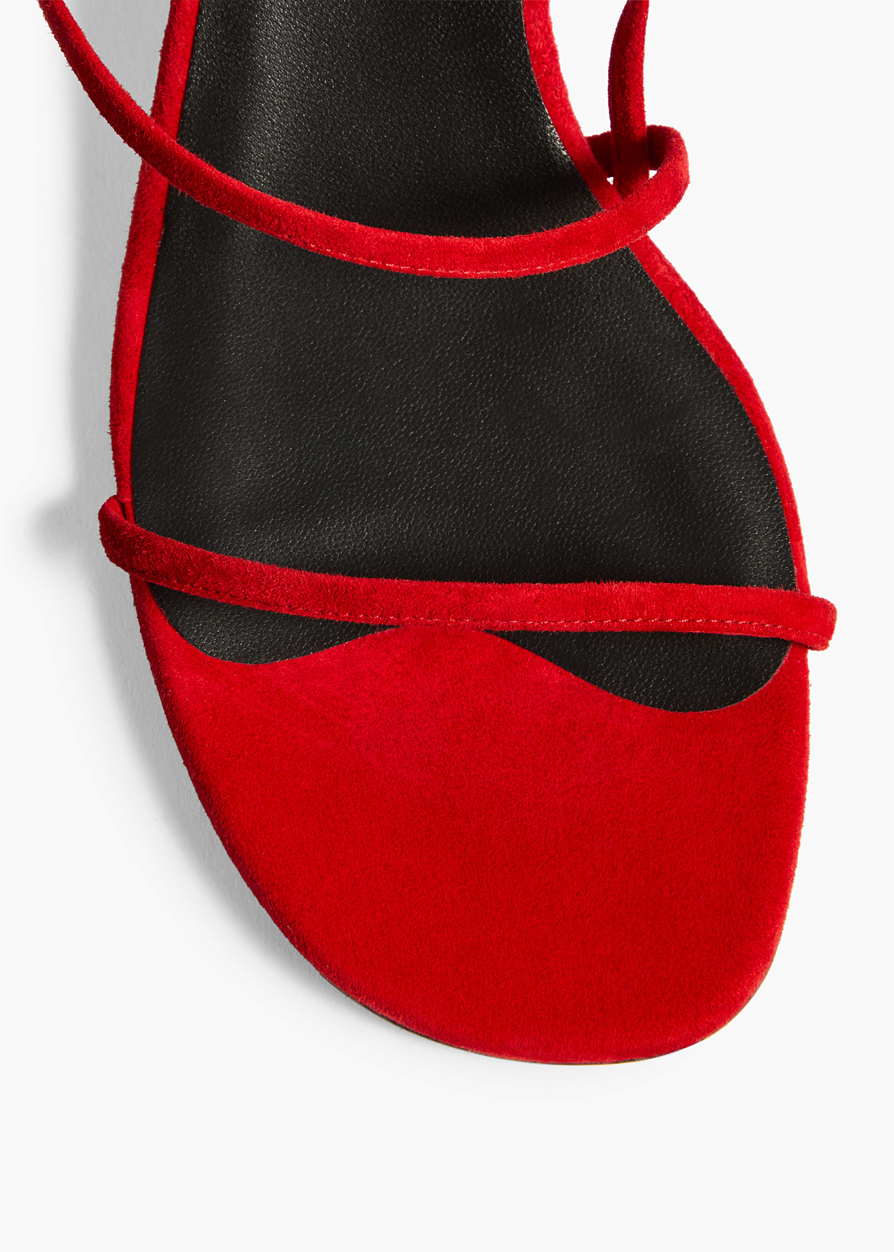 Khaite - Loop Kitten Heel Sandal in Lipstick Suede - Image 3