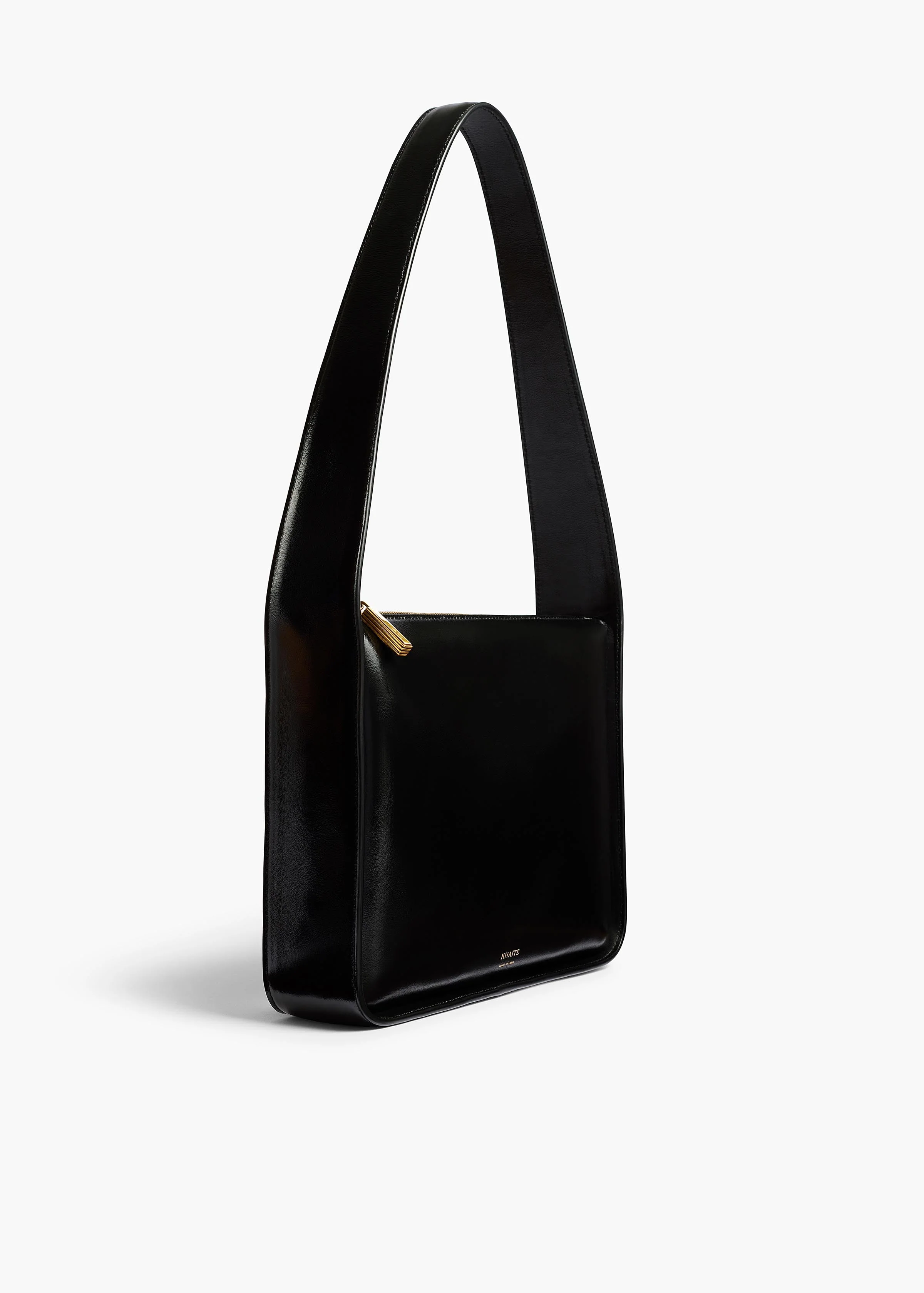 Khaite - Lori Squared Bag in Black Crackle Patent Leather - Image 2