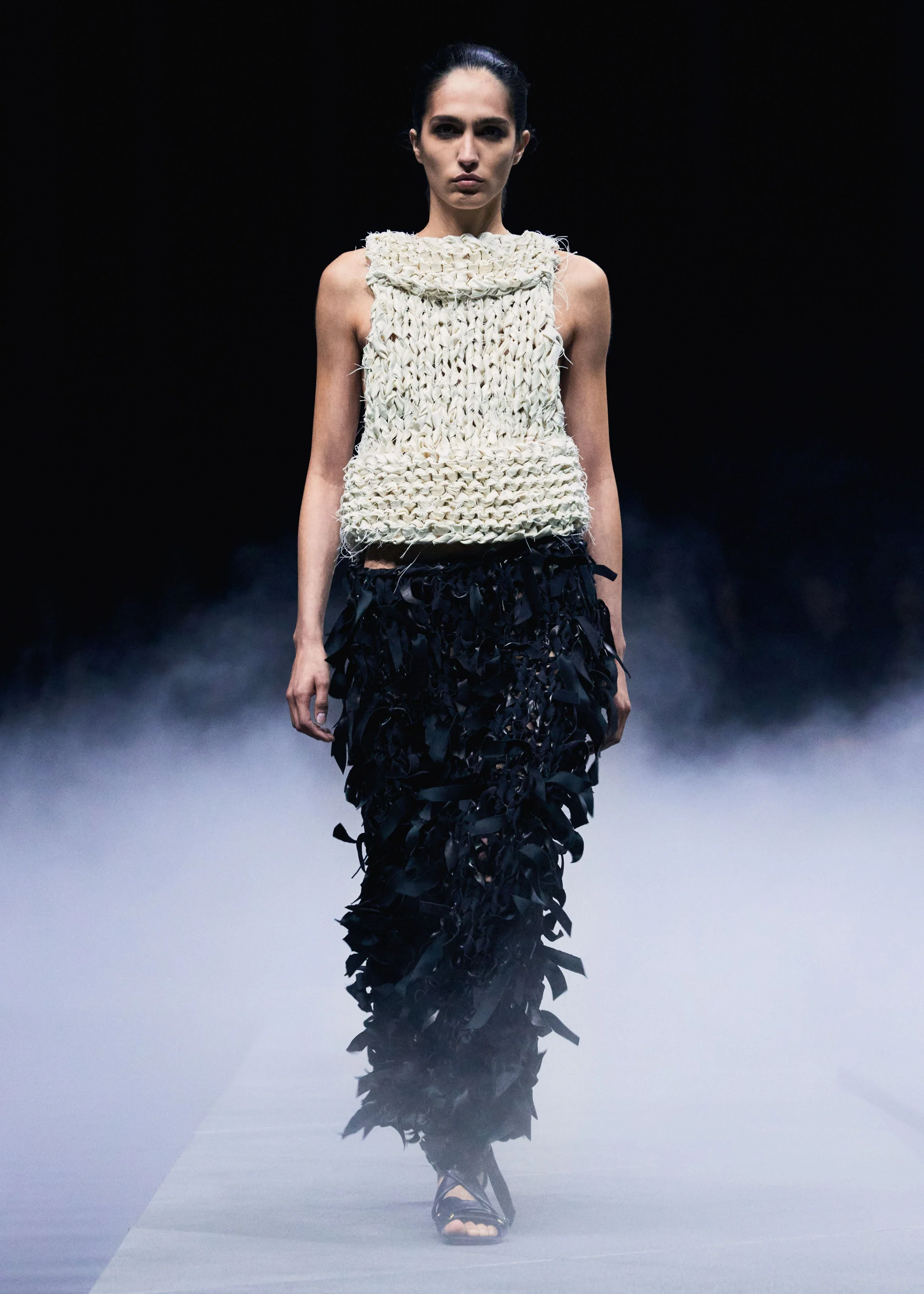 Khaite - Lyla Skirt in Black Leather - Image 7