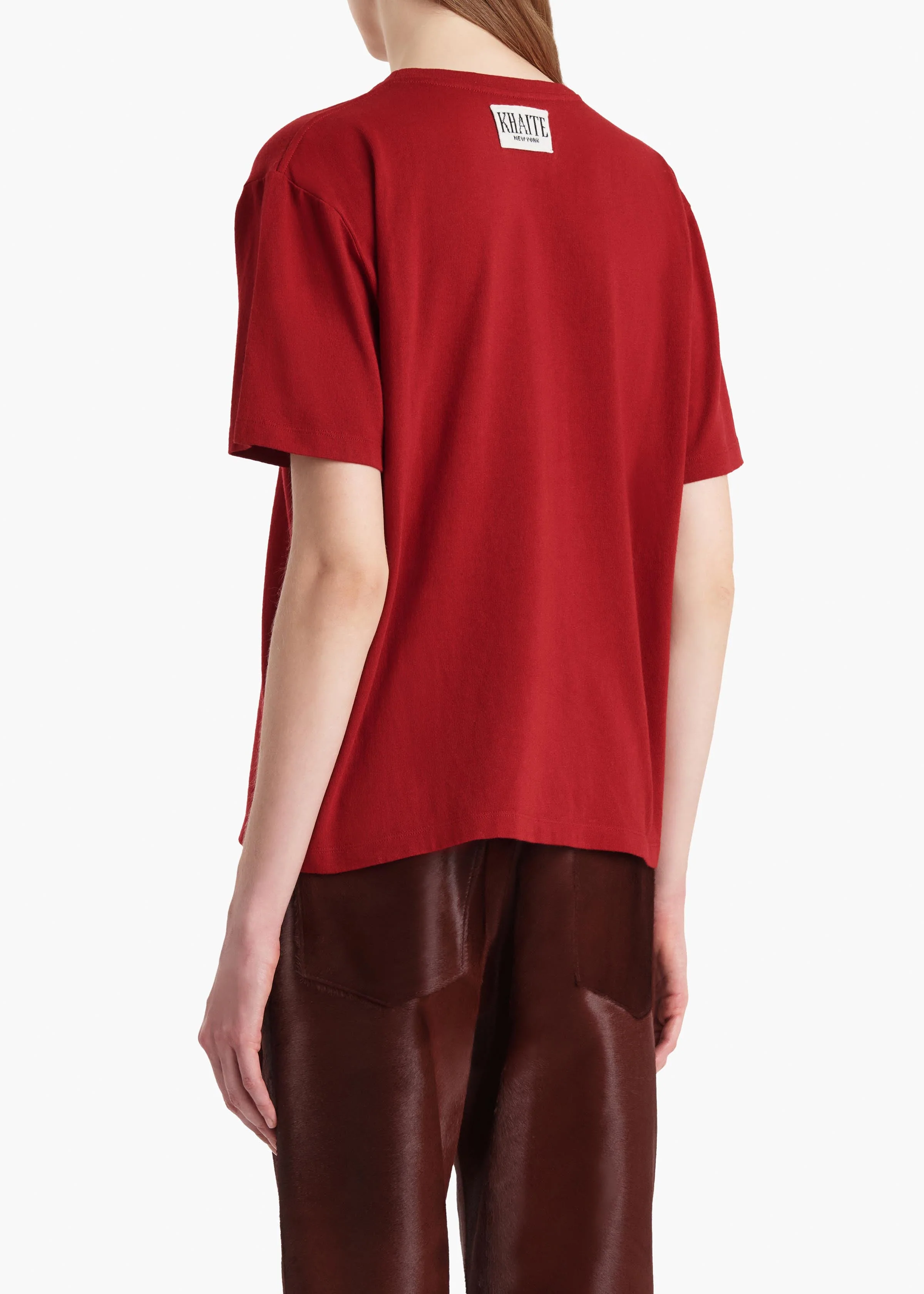 Khaite - Mae T - Shirt in Crimson - Image 4