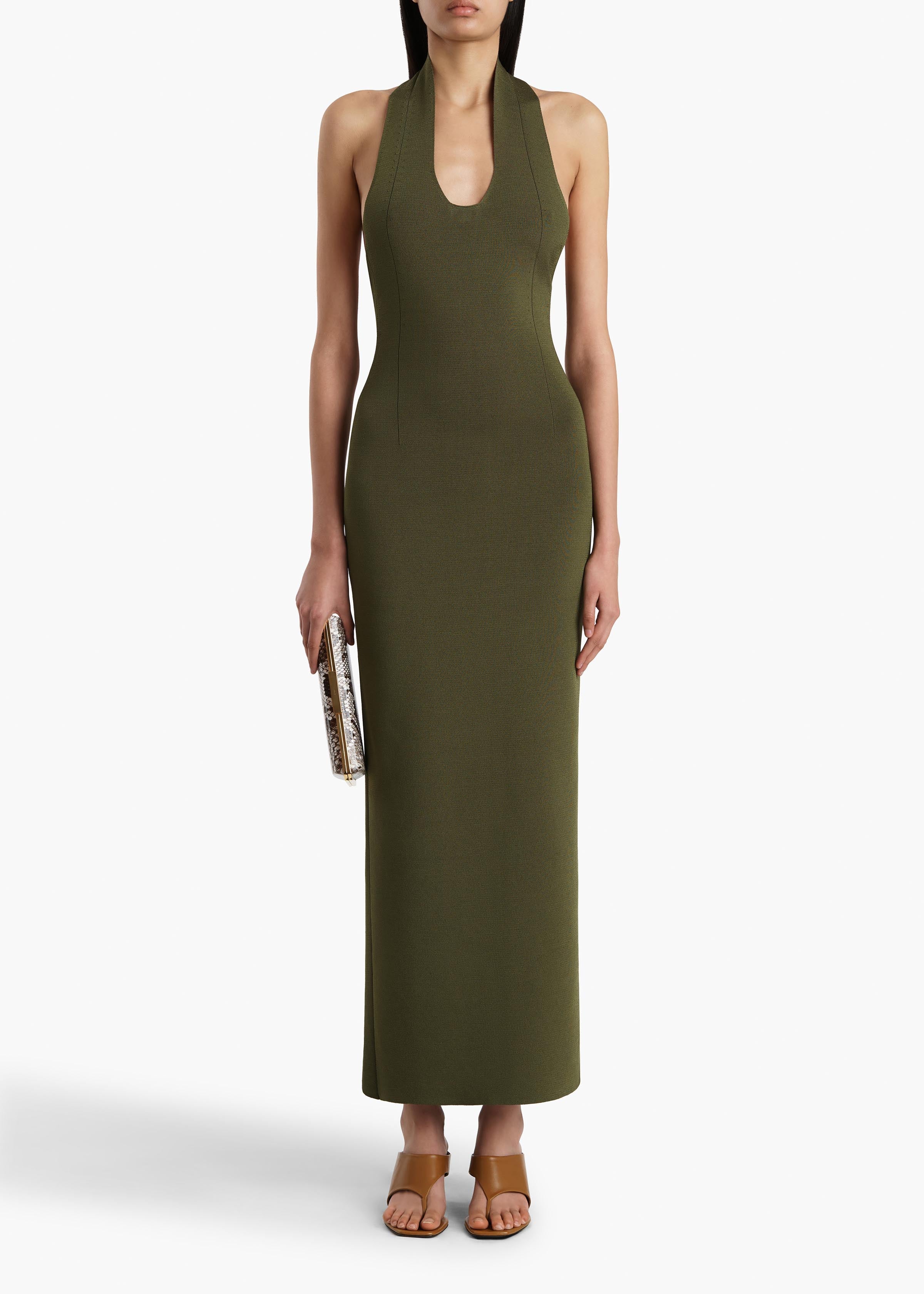 Khaite - Mahi Dress in Olive - Image 2