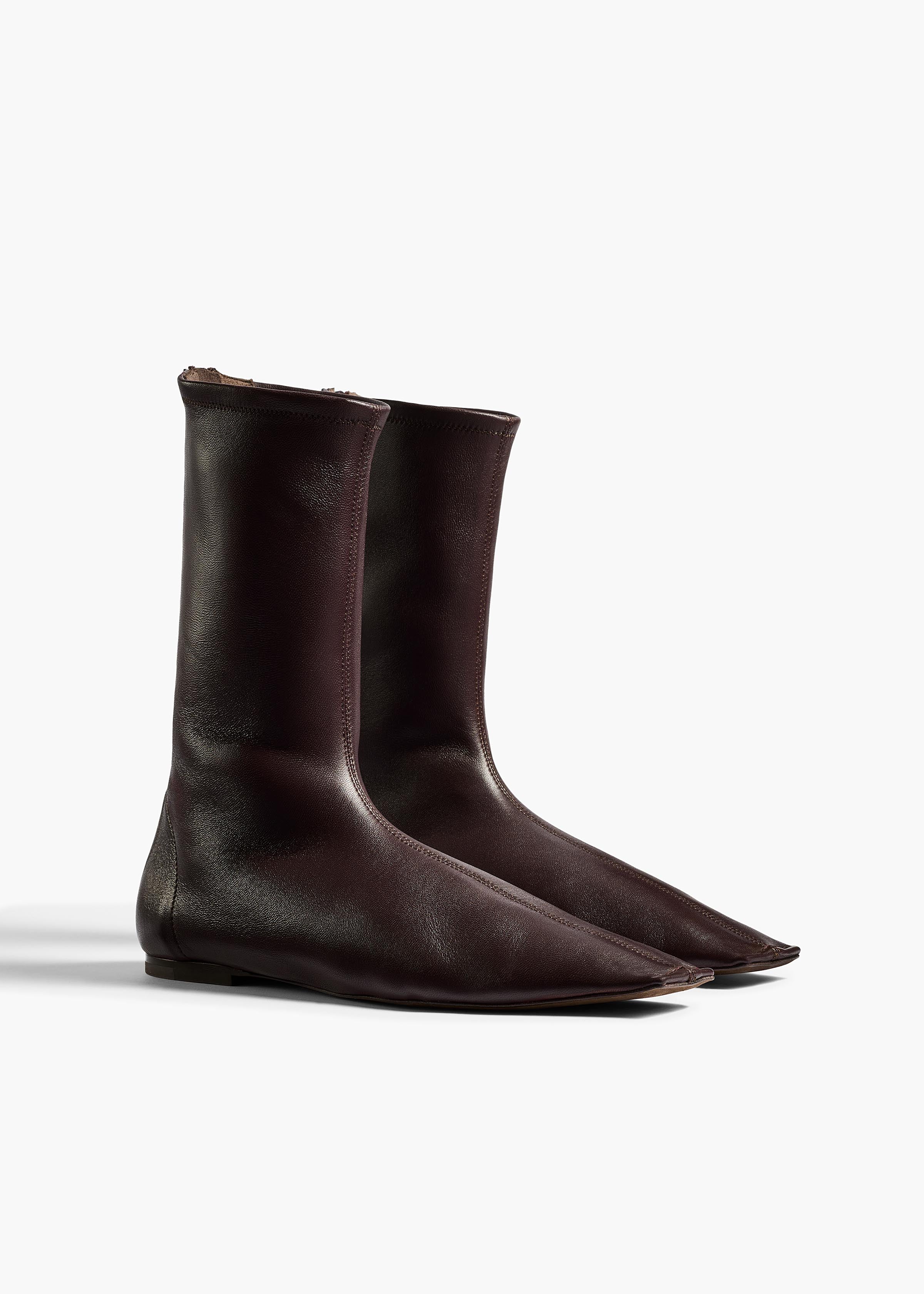 Khaite - Marlene Boot in Rouge Noir - Image 4