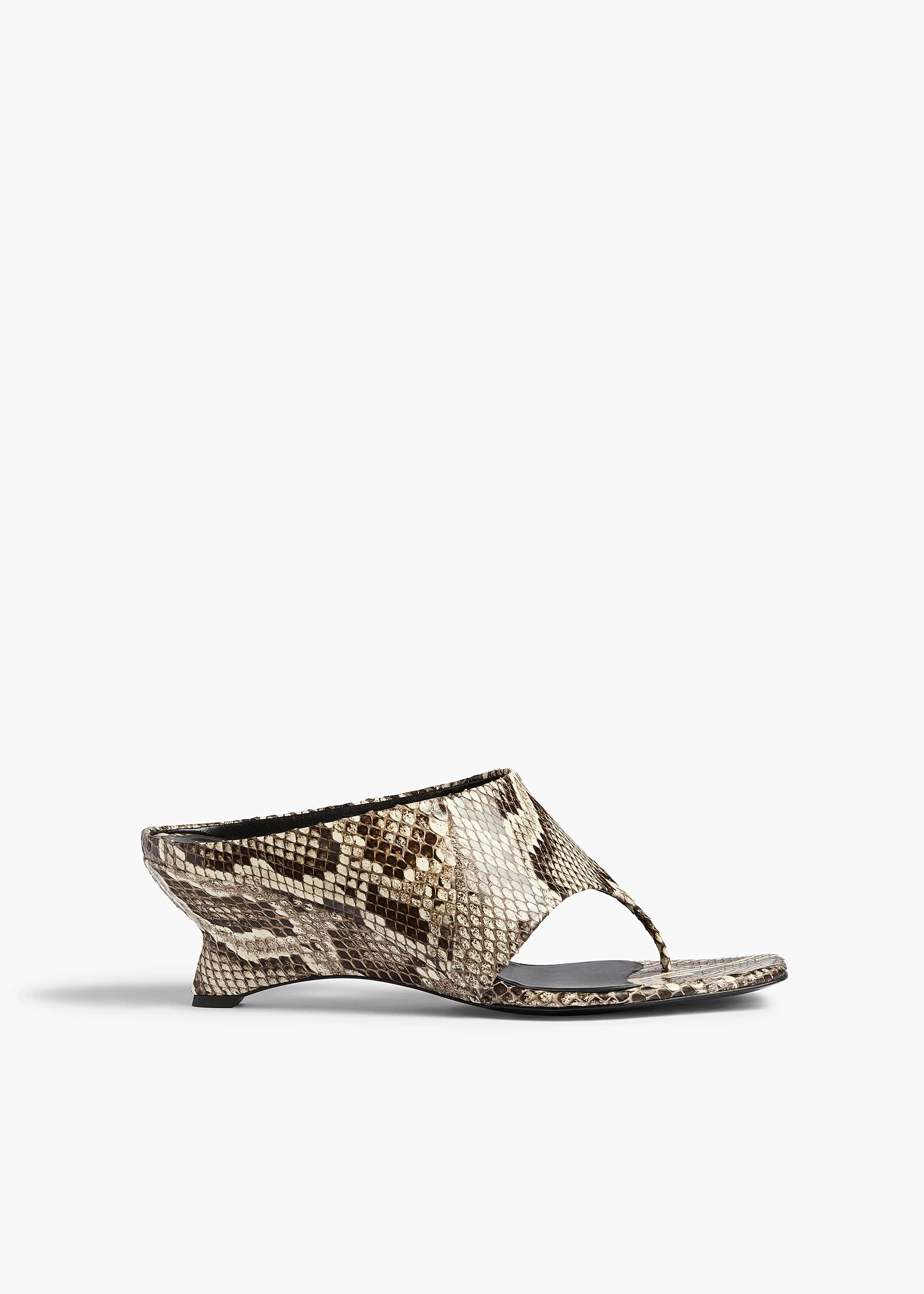 Khaite - Marlow Mule in Natural Python