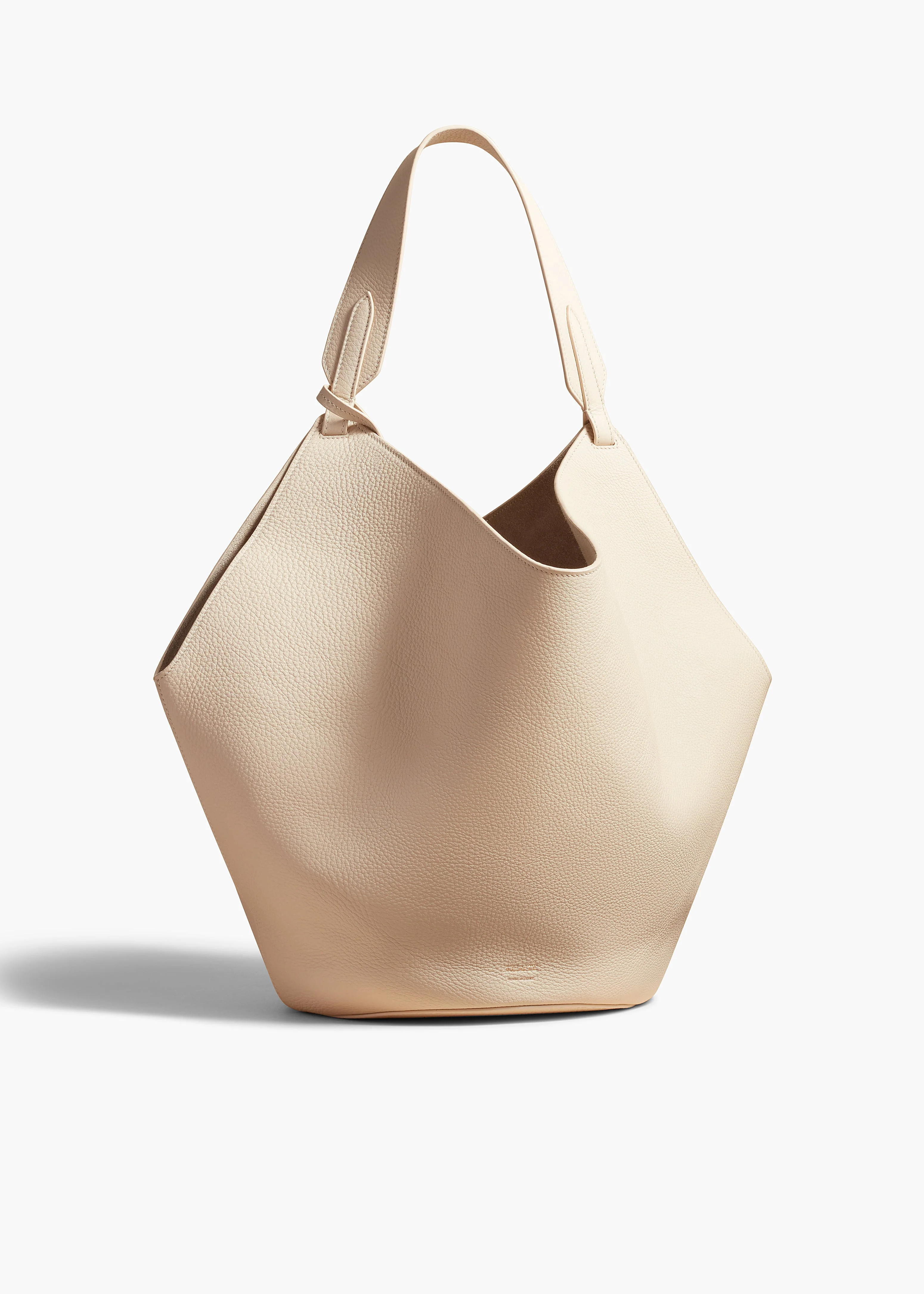 Khaite - Medium Lotus Tote in Dark Ivory Pebbled Leather