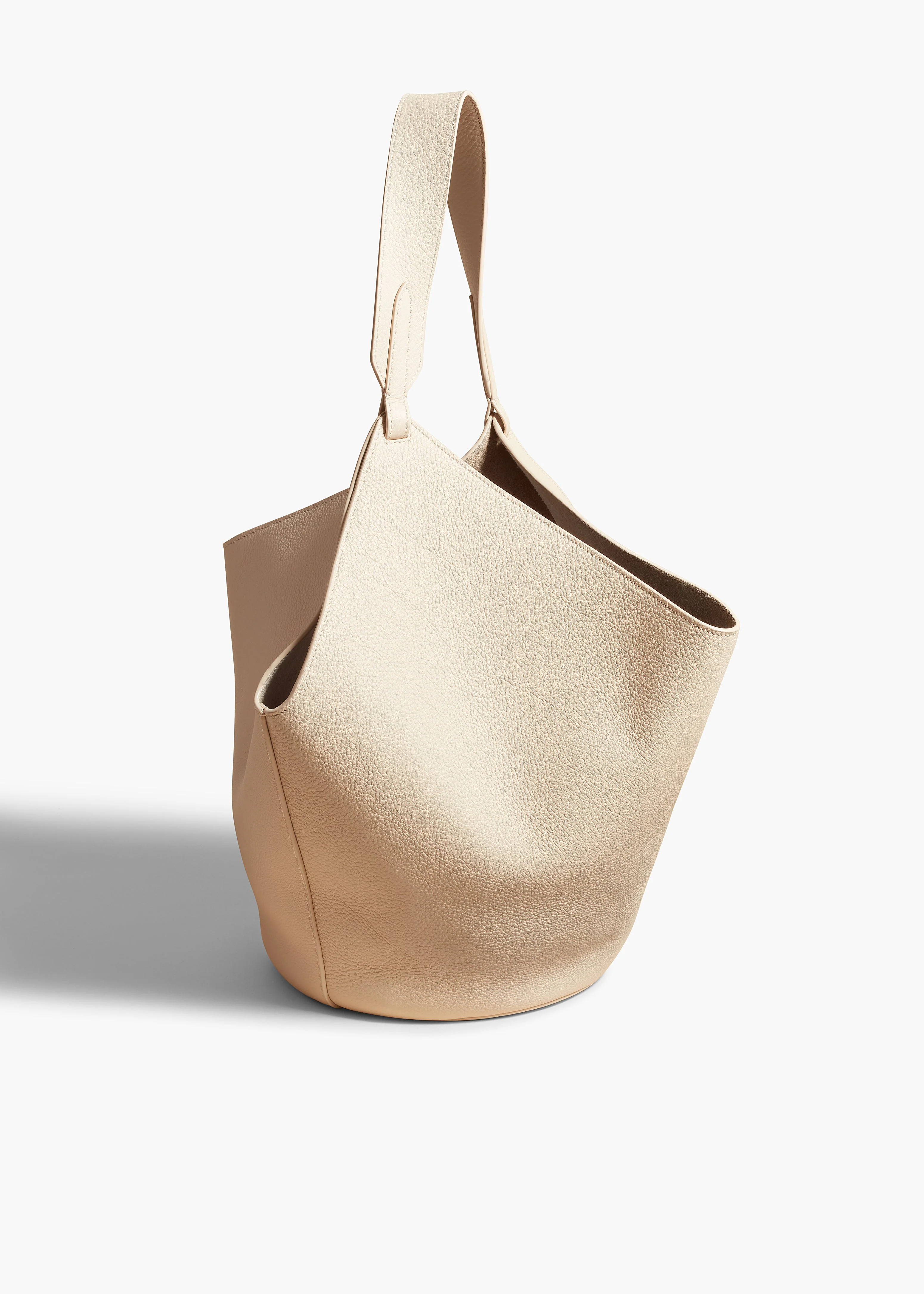 Khaite - Medium Lotus Tote in Dark Ivory Pebbled Leather - Image 2