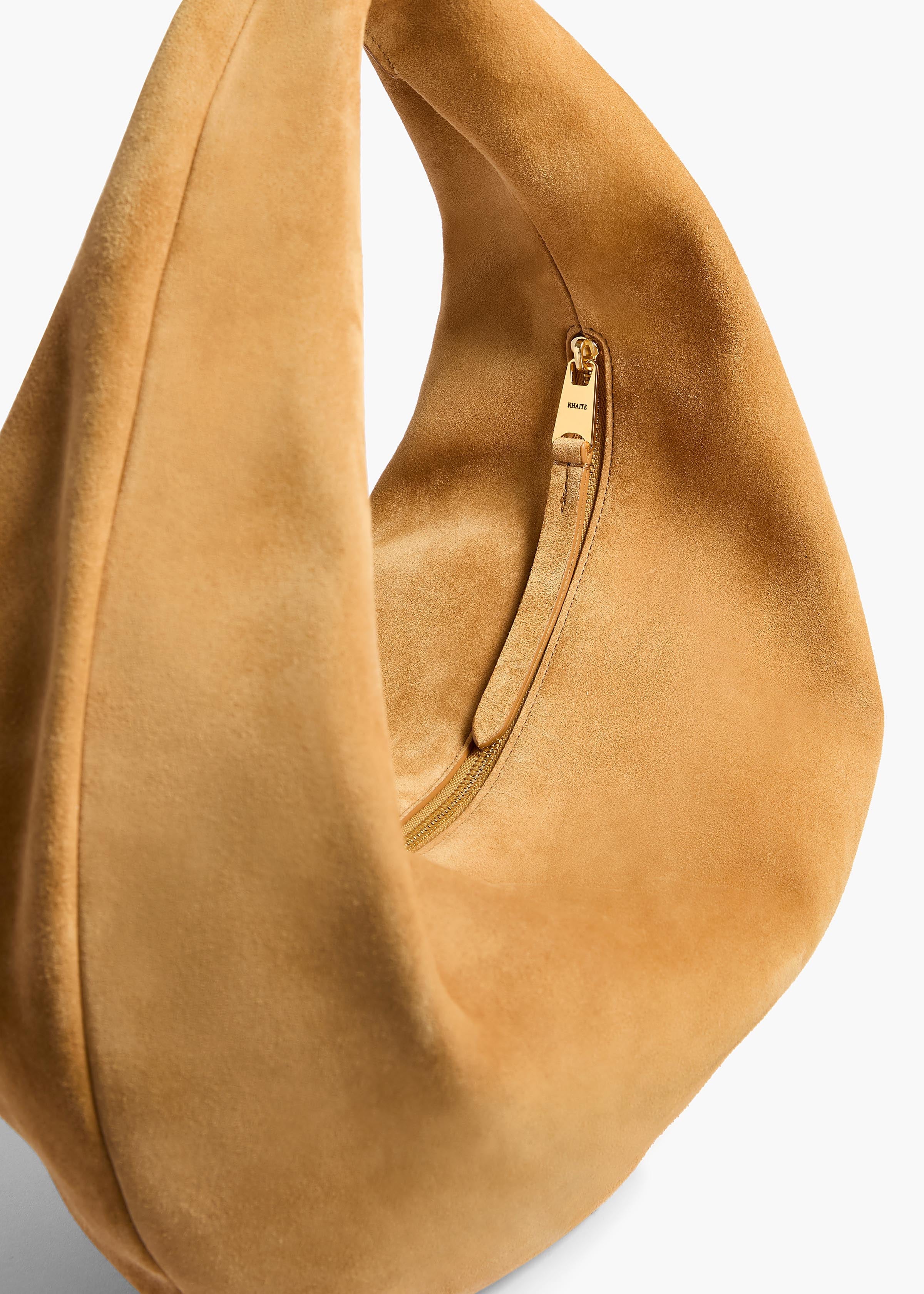 Khaite - Medium Olivia Hobo in Goldenrod Suede - Image 4