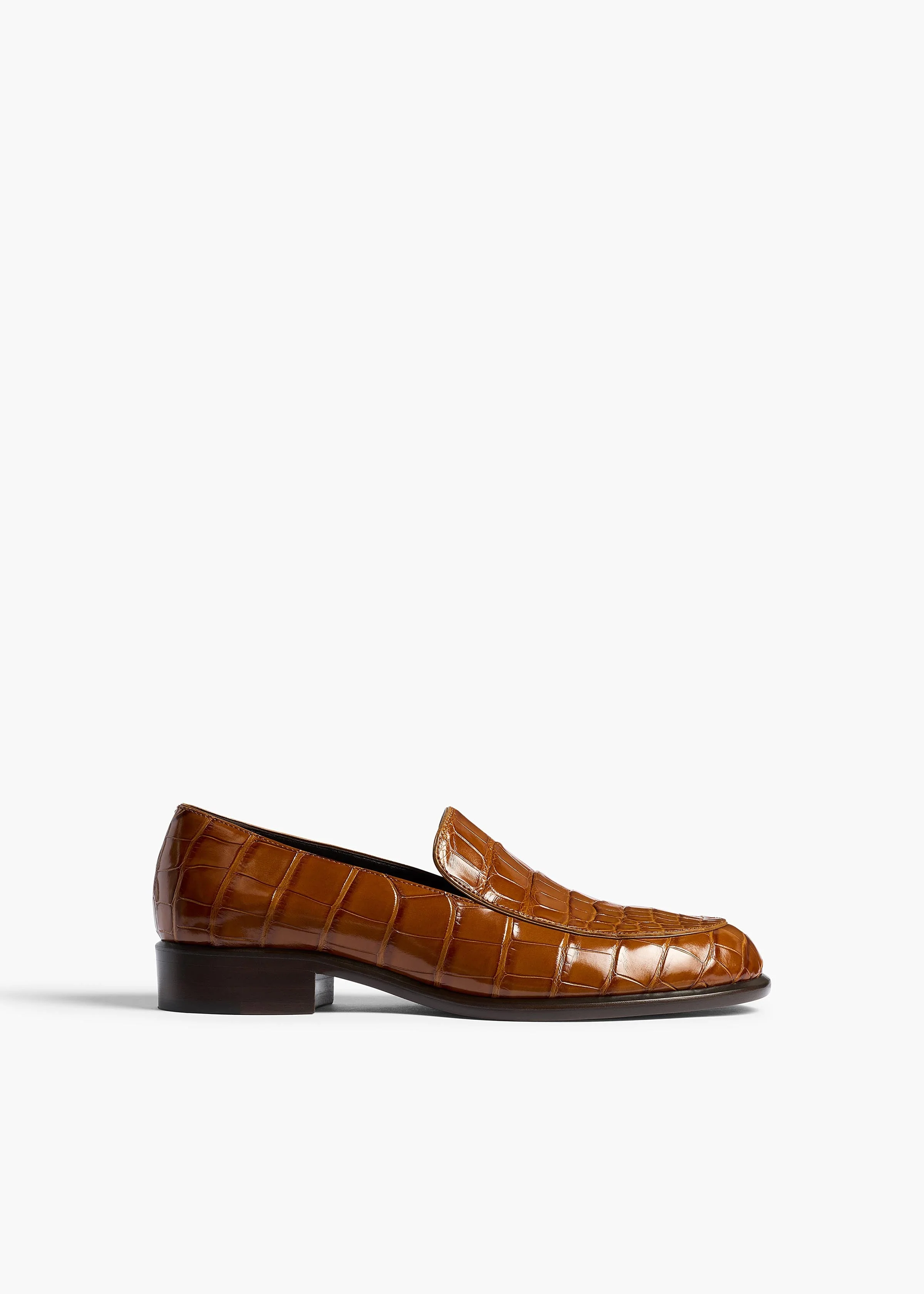 Khaite - Miles Loafer in Dark Honey Alligator