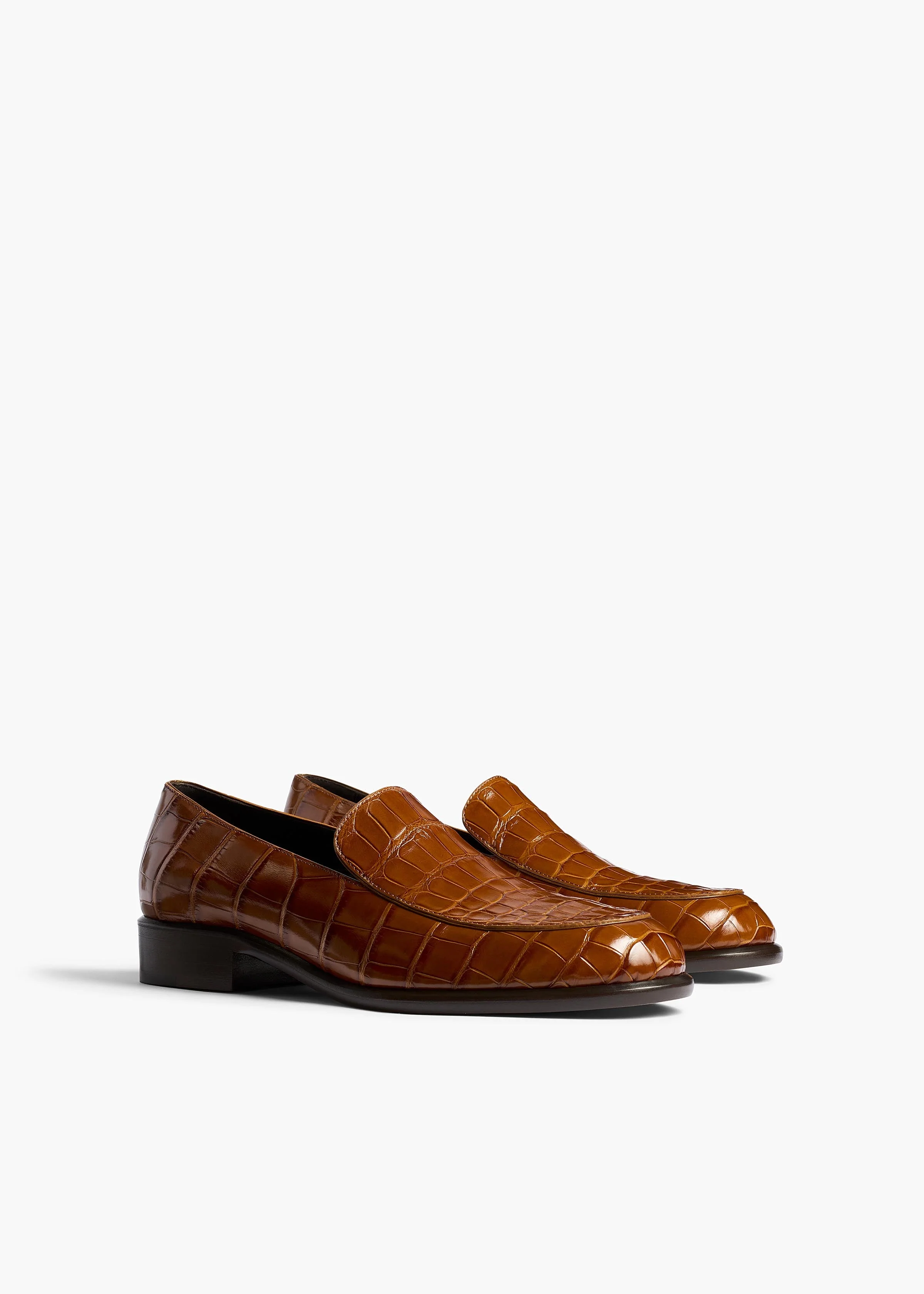 Khaite - Miles Loafer in Dark Honey Alligator - Image 2