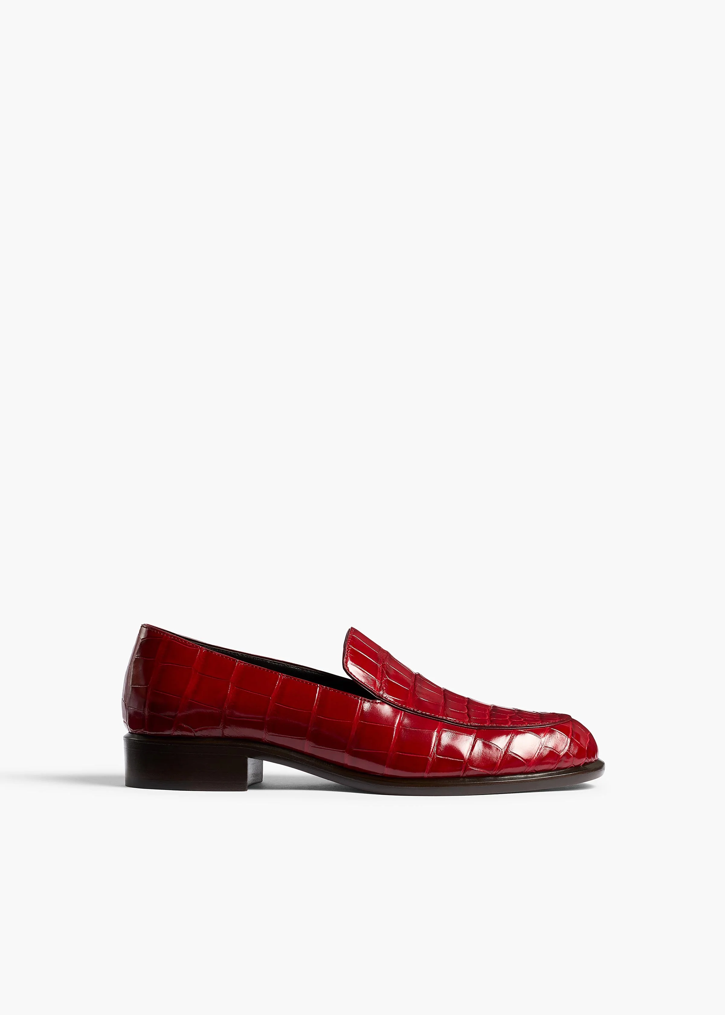 Khaite - Miles Loafer in Ruby Alligator