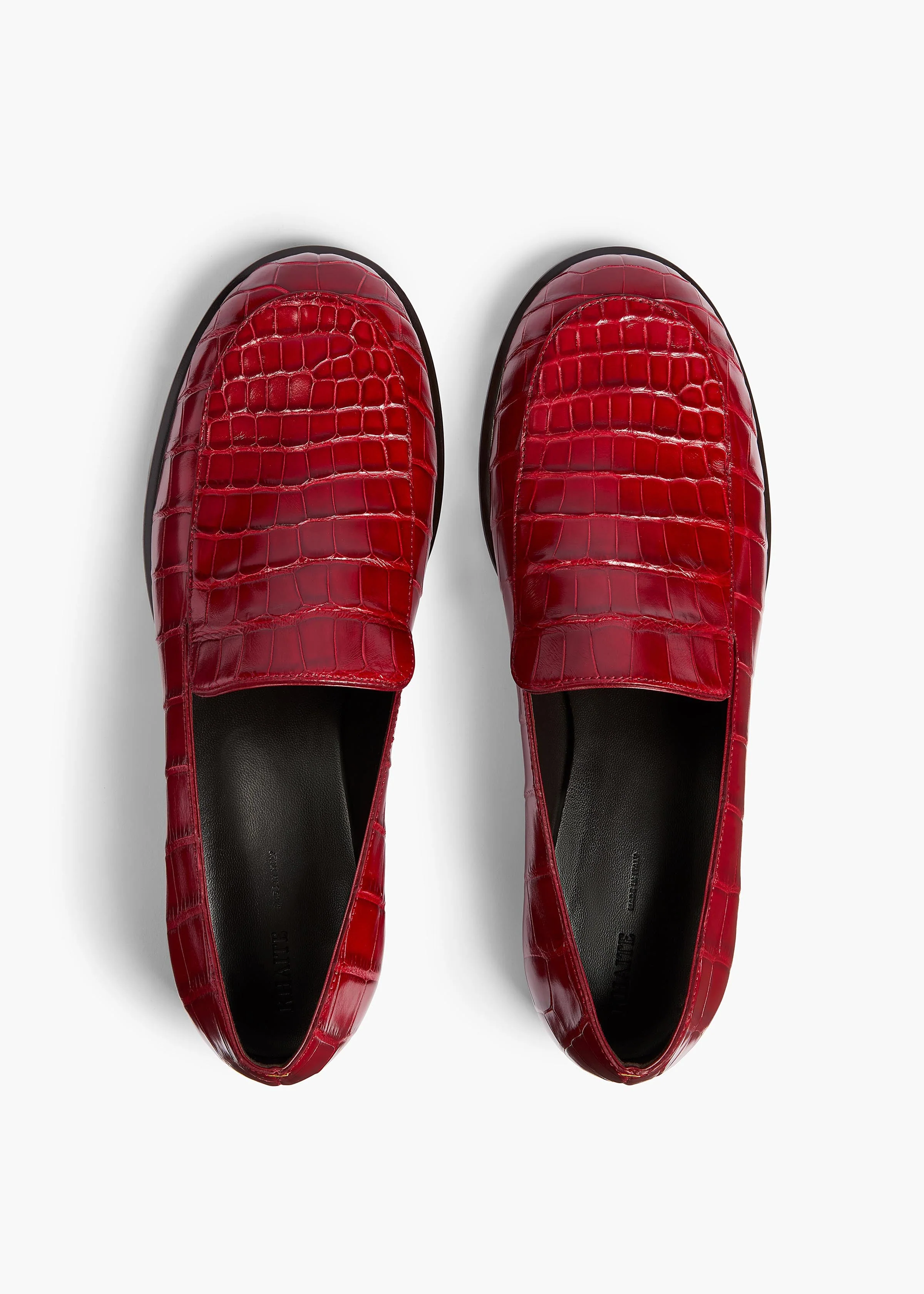 Khaite - Miles Loafer in Ruby Alligator - Image 3
