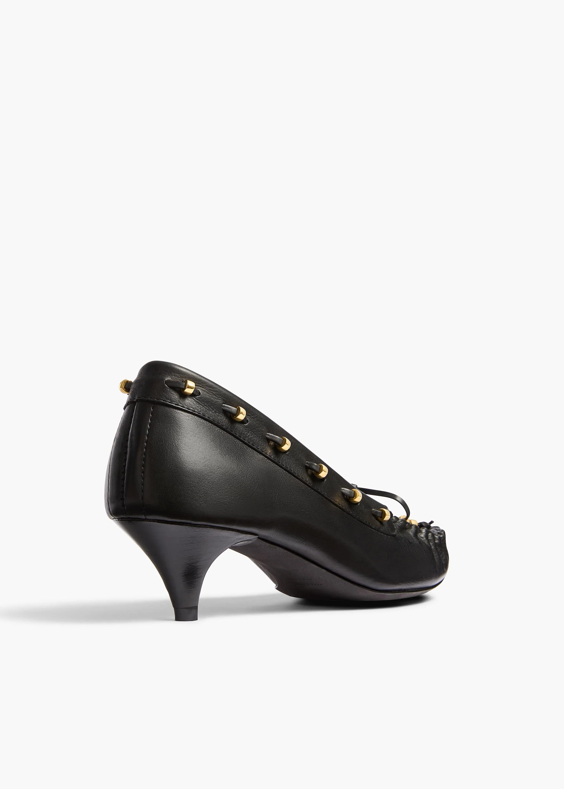 Khaite - Milly Pump in Black Pebbled Leather - Image 4