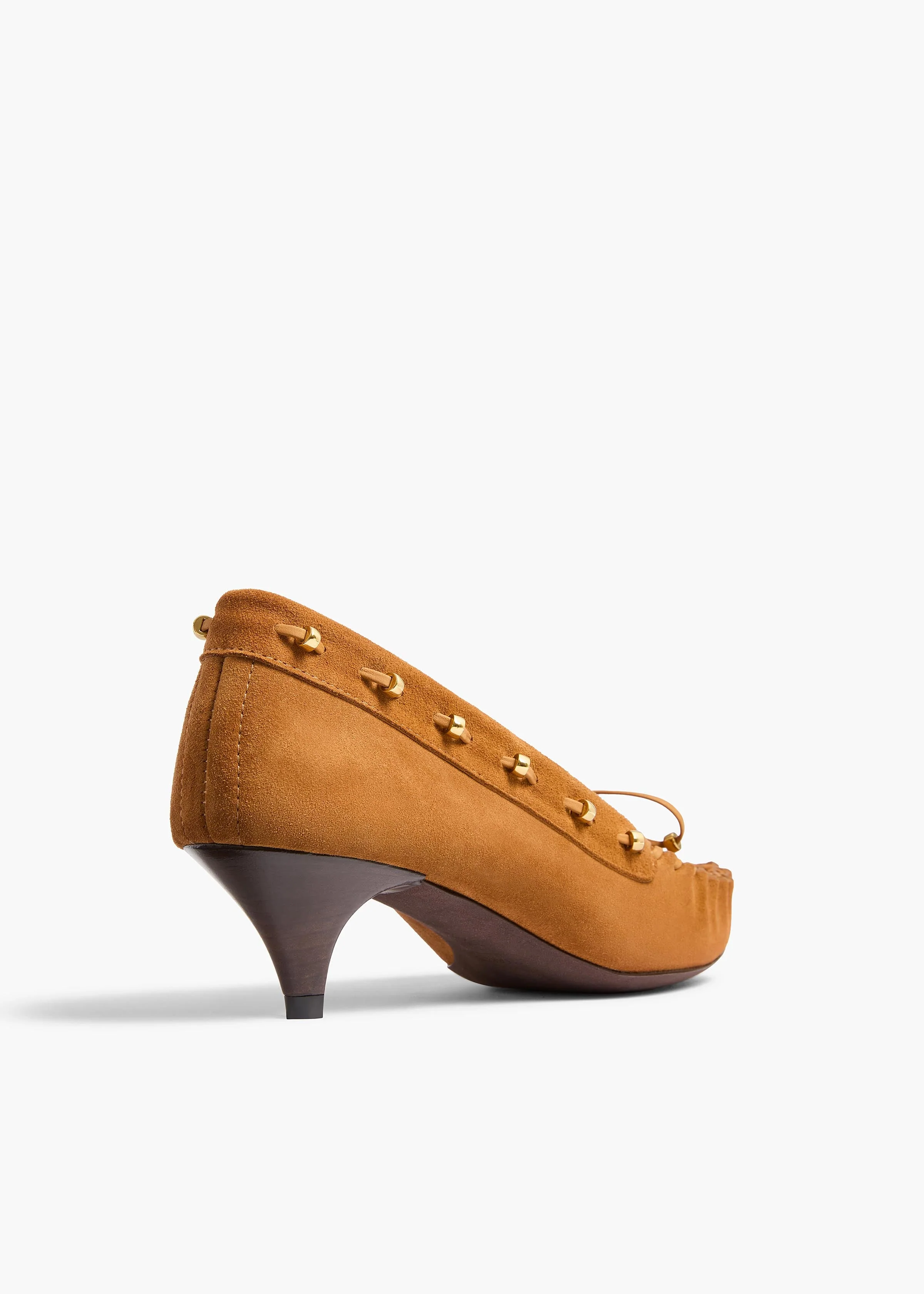Khaite - Milly Pump in Caramel Suede - Image 4