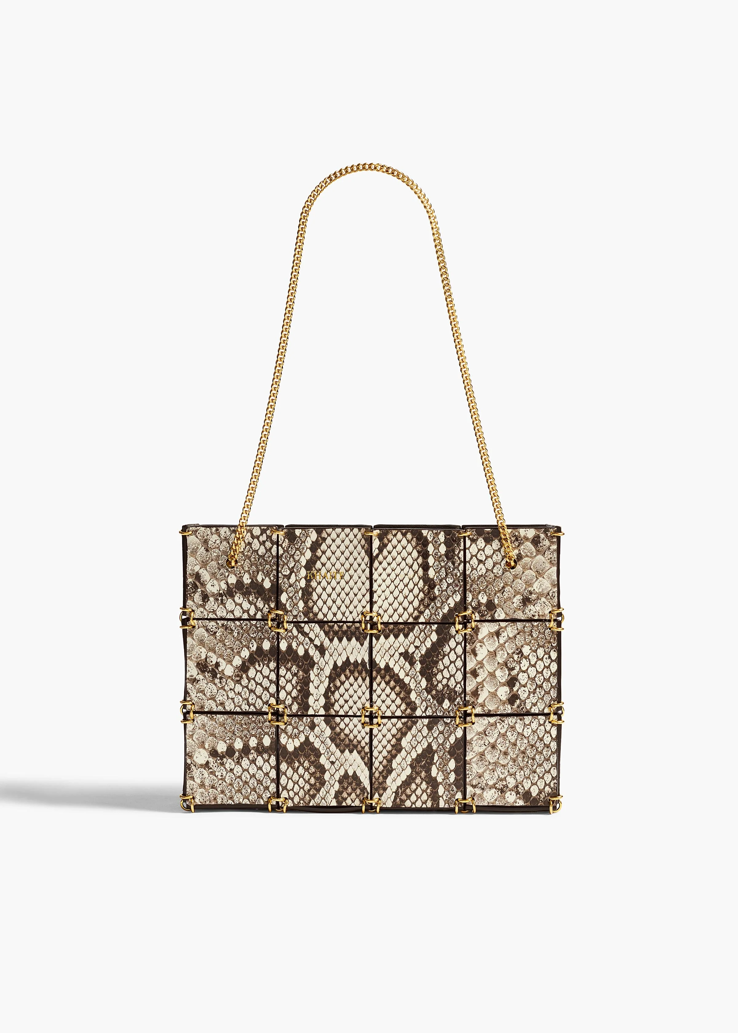 Khaite - Mini Emma Bag in Natural Python
