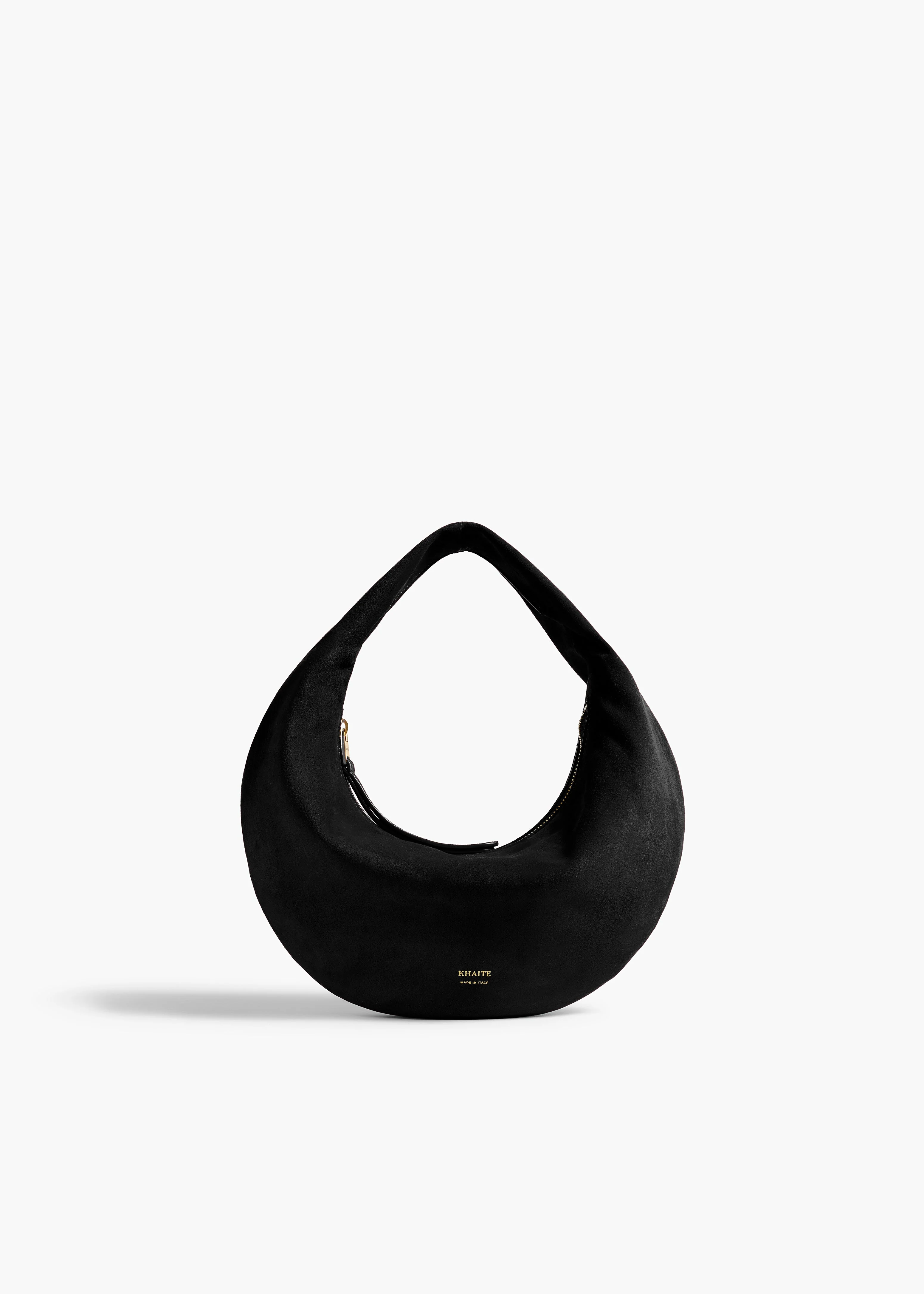 Khaite - Mini Olivia Hobo in Black Suede - Image 2