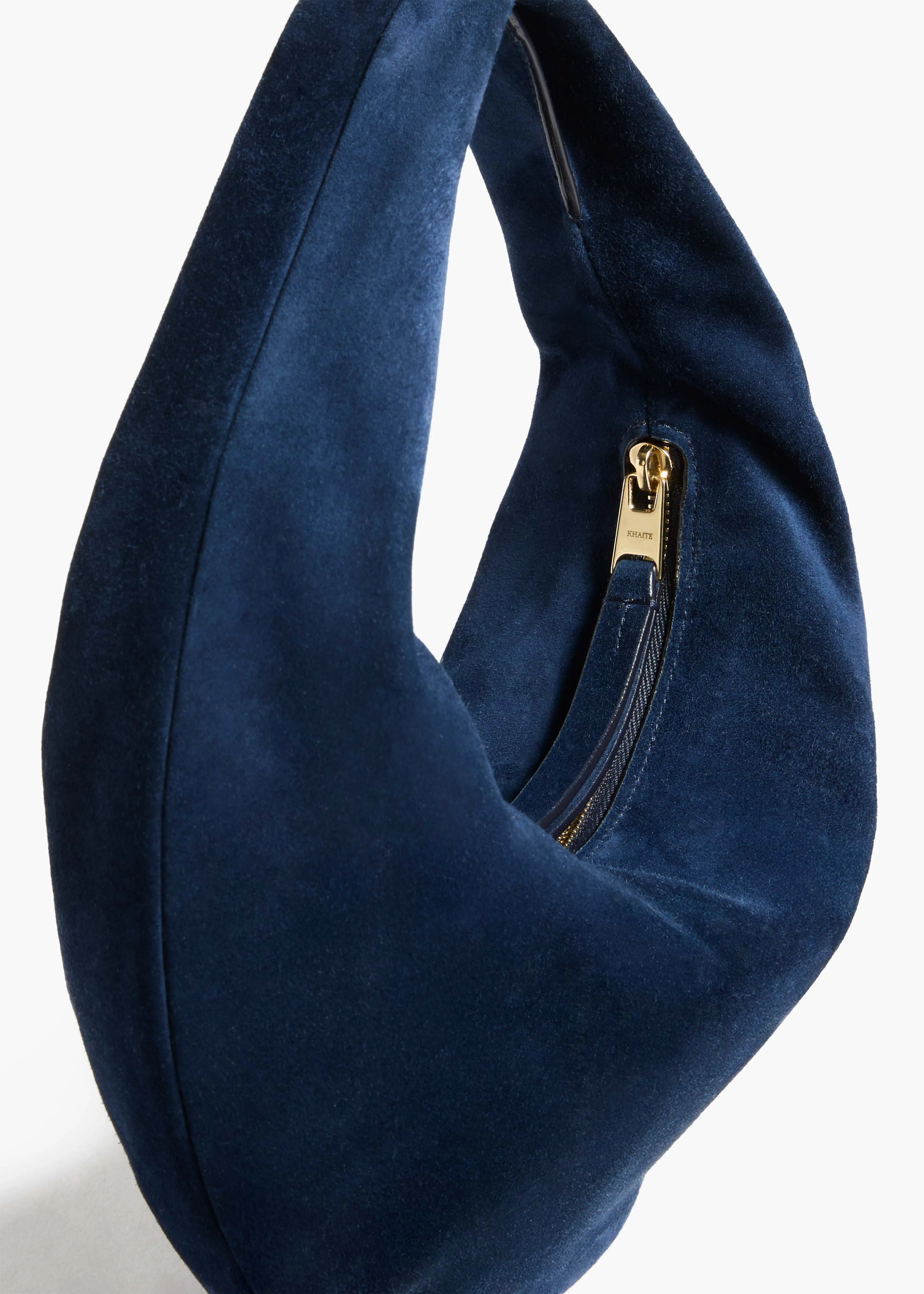 Khaite - Mini Olivia Hobo in Midnight Navy Suede - Image 4