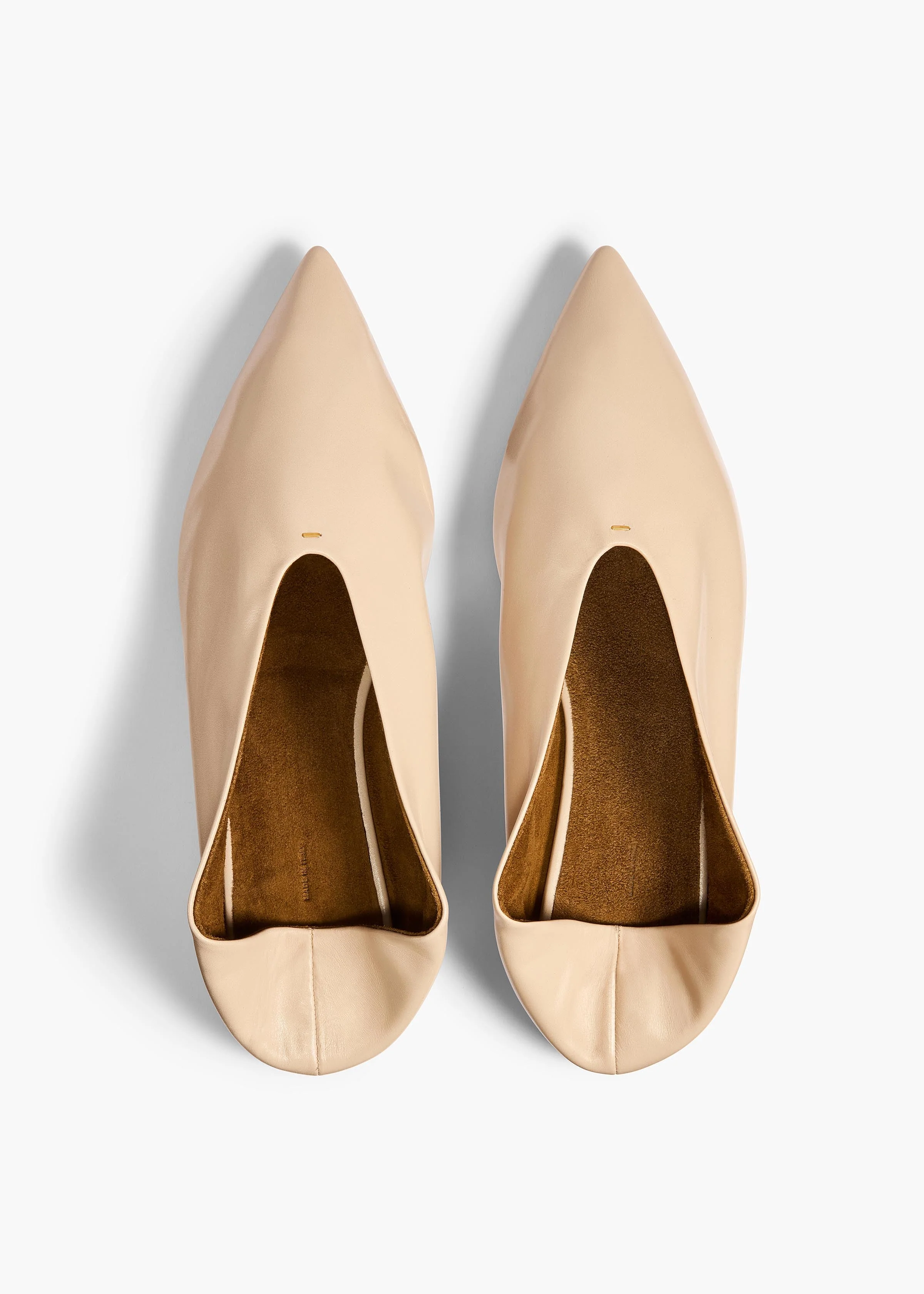 Khaite - Miriam Ballerina in Nude Glazed Leather - Image 5