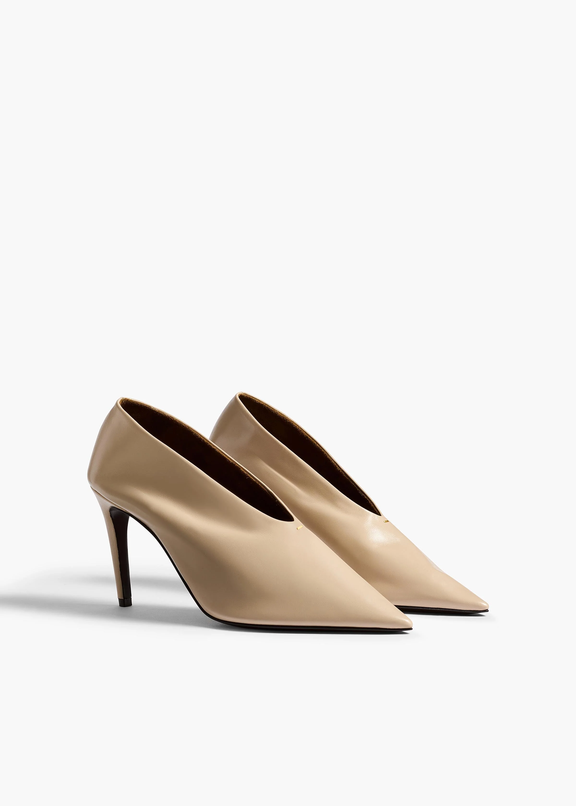 Khaite - Miriam Pump in Nude Glazed Leather - Image 2