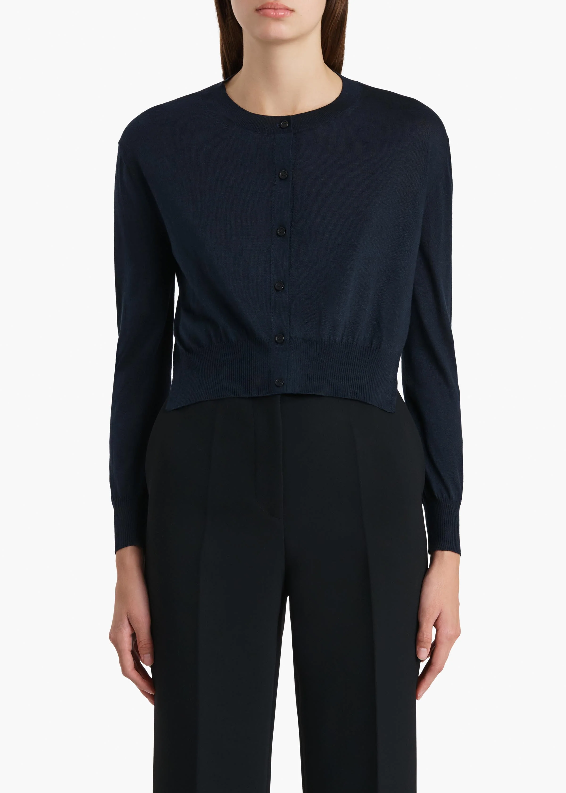 Khaite - Nadyne Cardigan in Midnight - Image 3