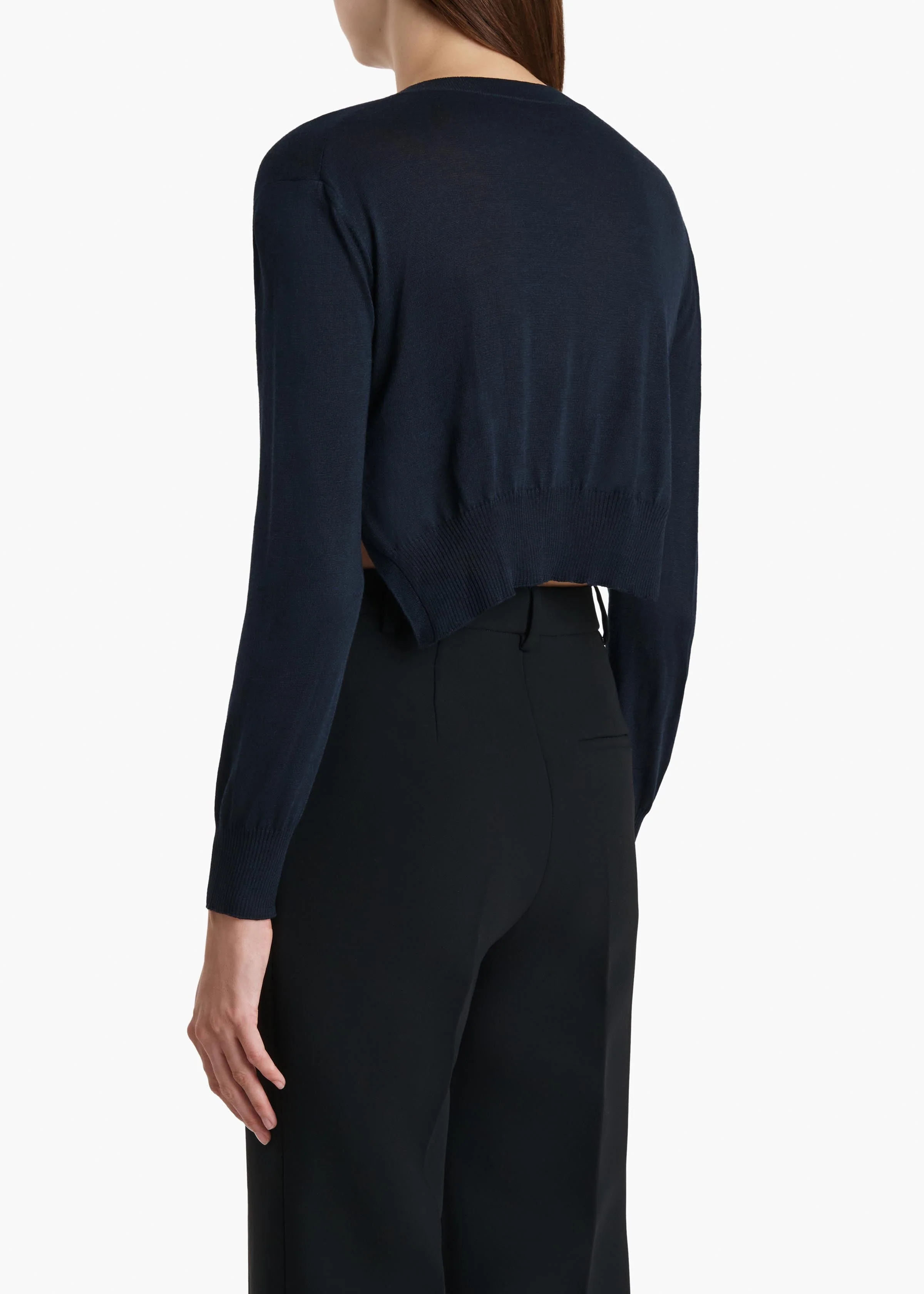 Khaite - Nadyne Cardigan in Midnight - Image 4