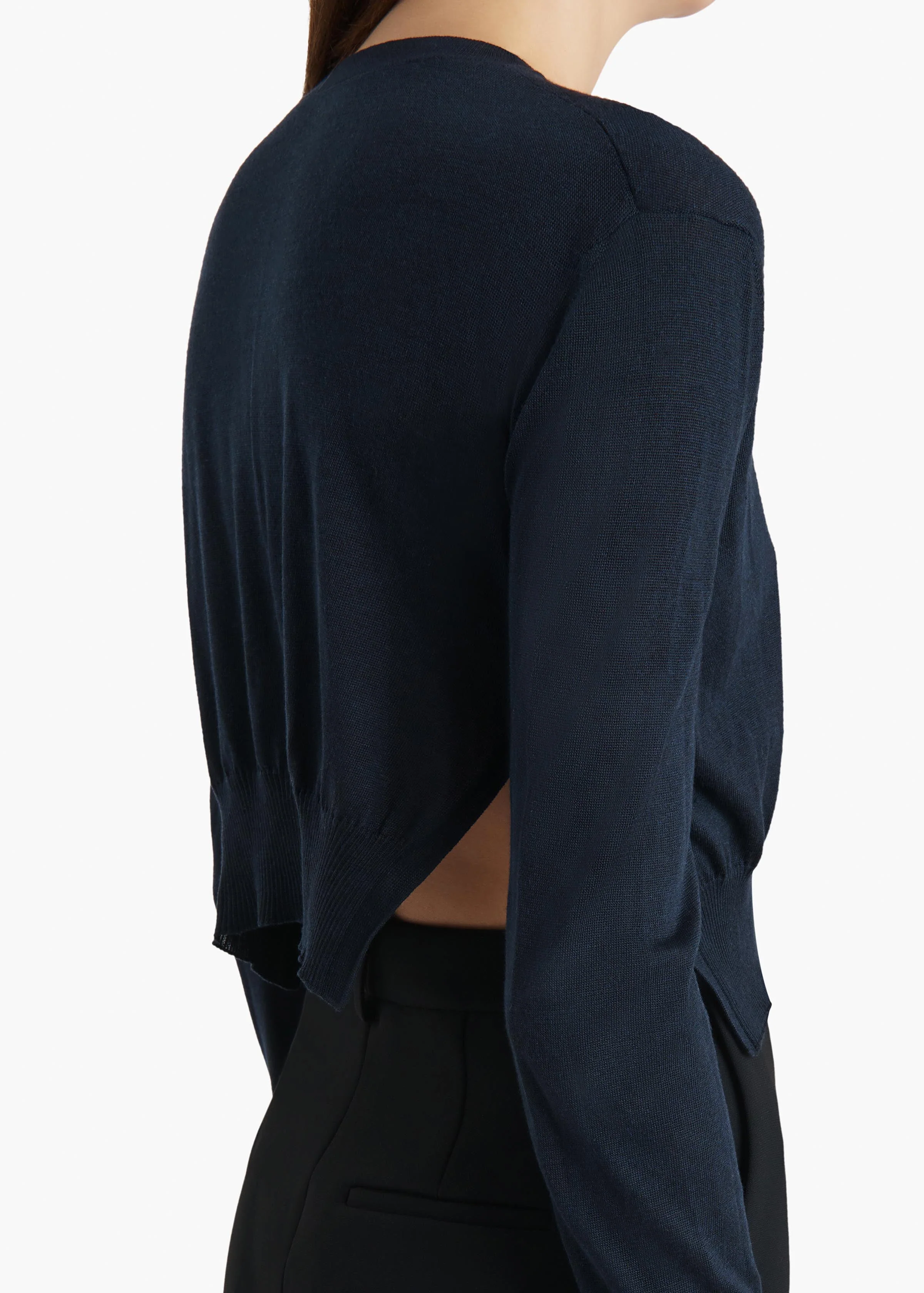 Khaite - Nadyne Cardigan in Midnight - Image 6
