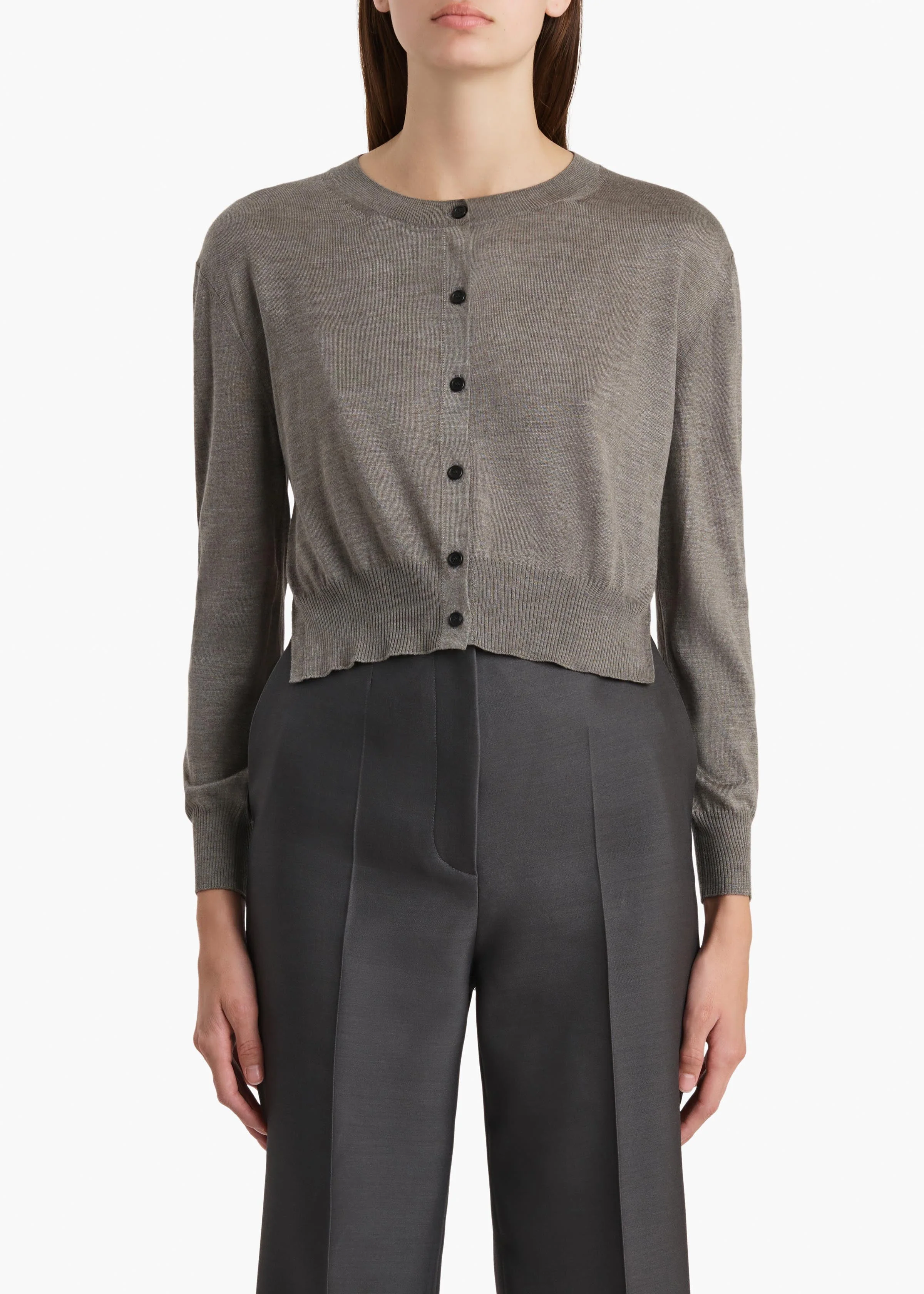 Khaite - Nadyne Cardigan in Sterling - Image 3
