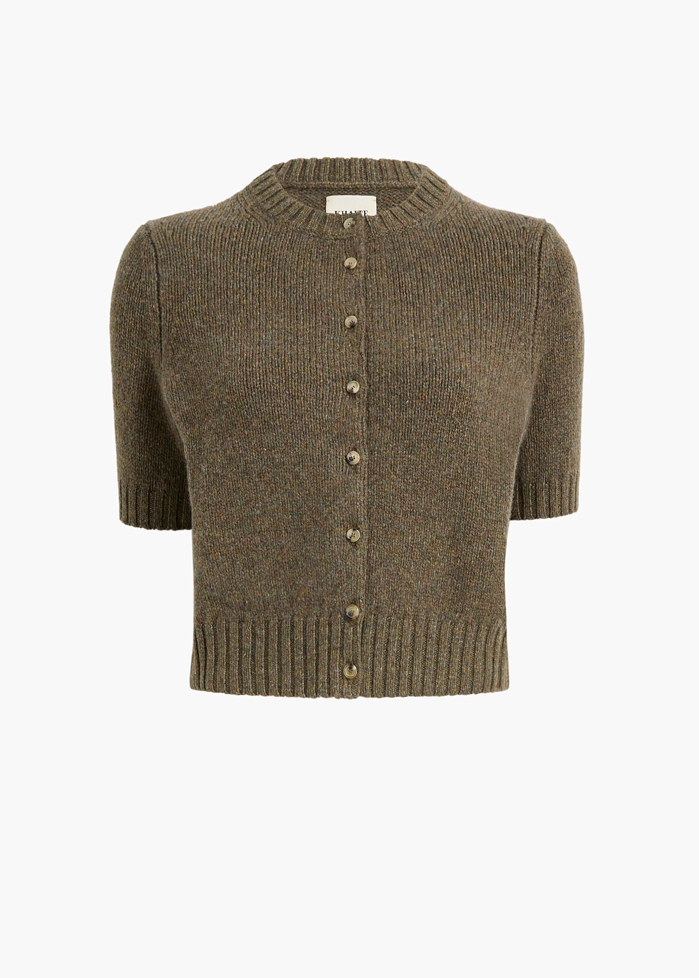 Khaite - Nora Cardigan in Artichoke