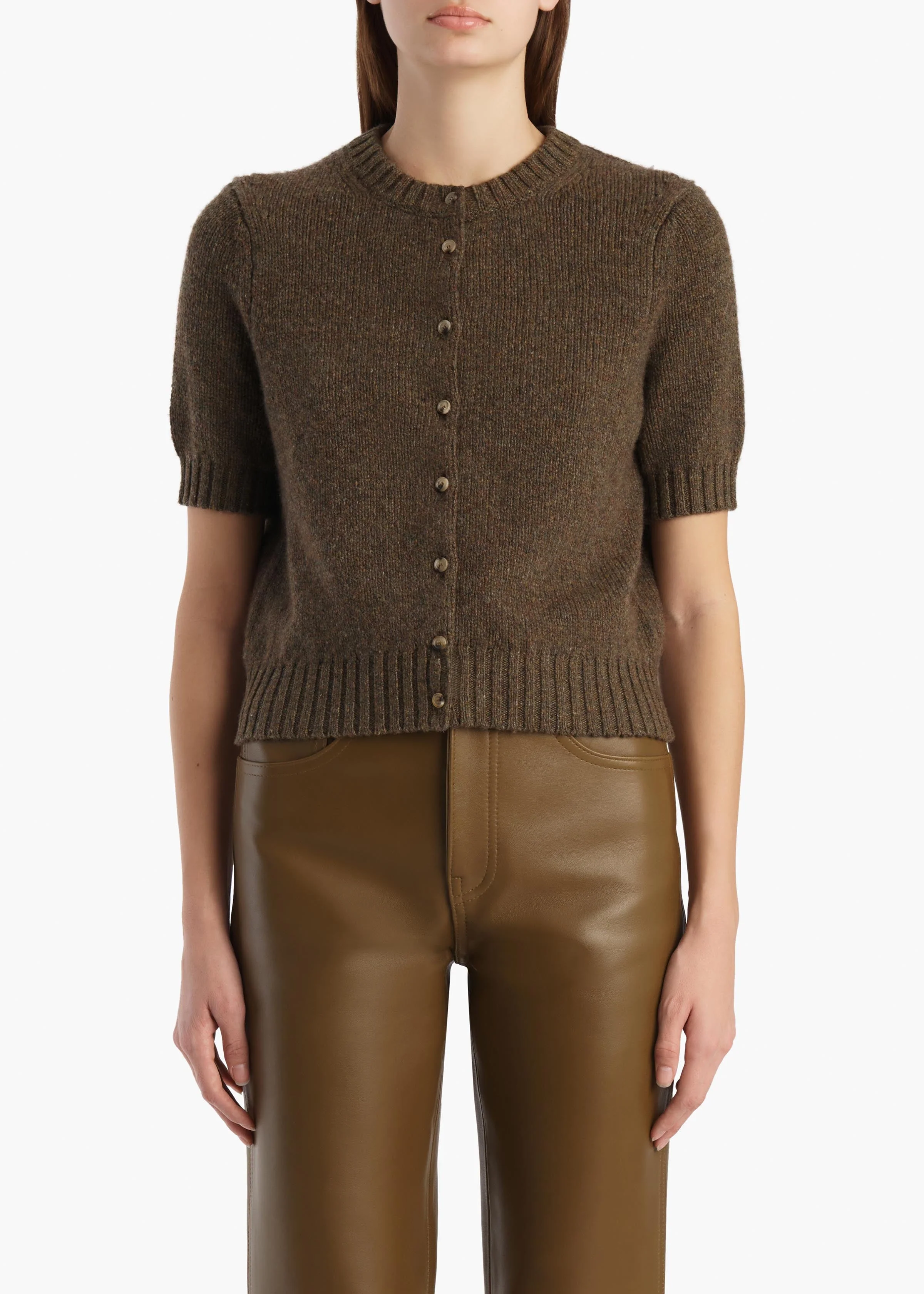 Khaite - Nora Cardigan in Artichoke - Image 3