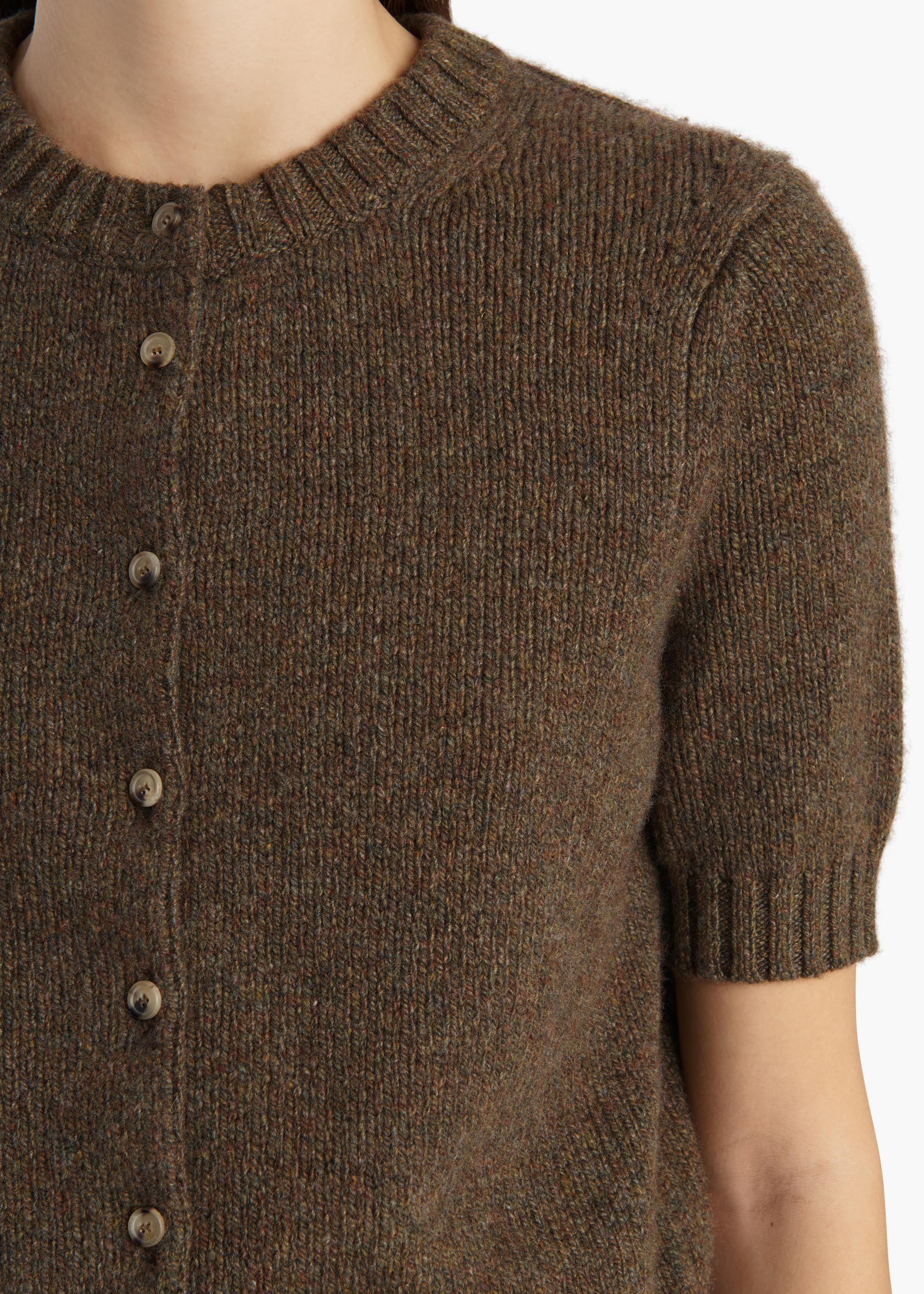 Khaite - Nora Cardigan in Artichoke - Image 5