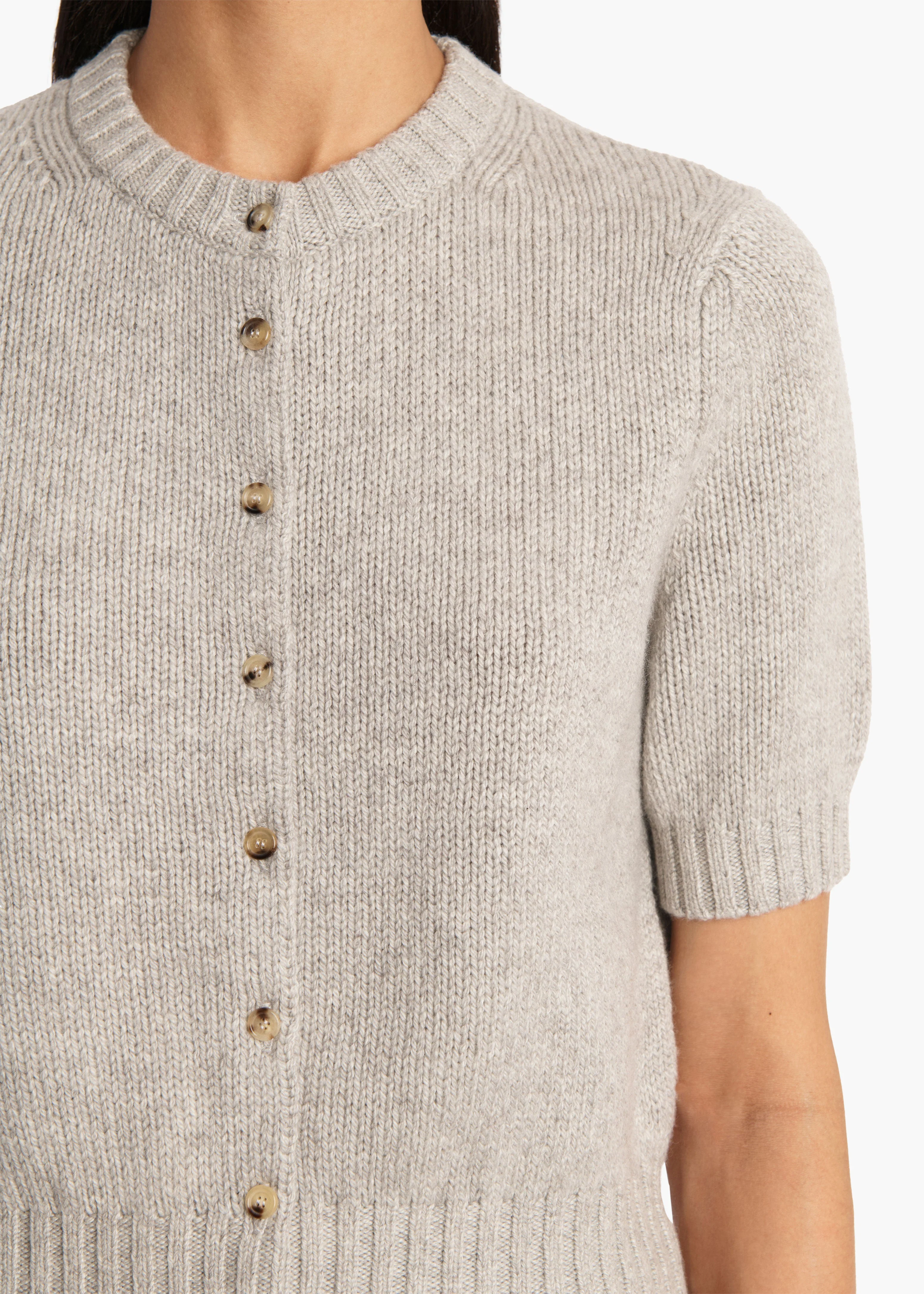 Khaite - Nora Cardigan in Heather Grey - Image 12