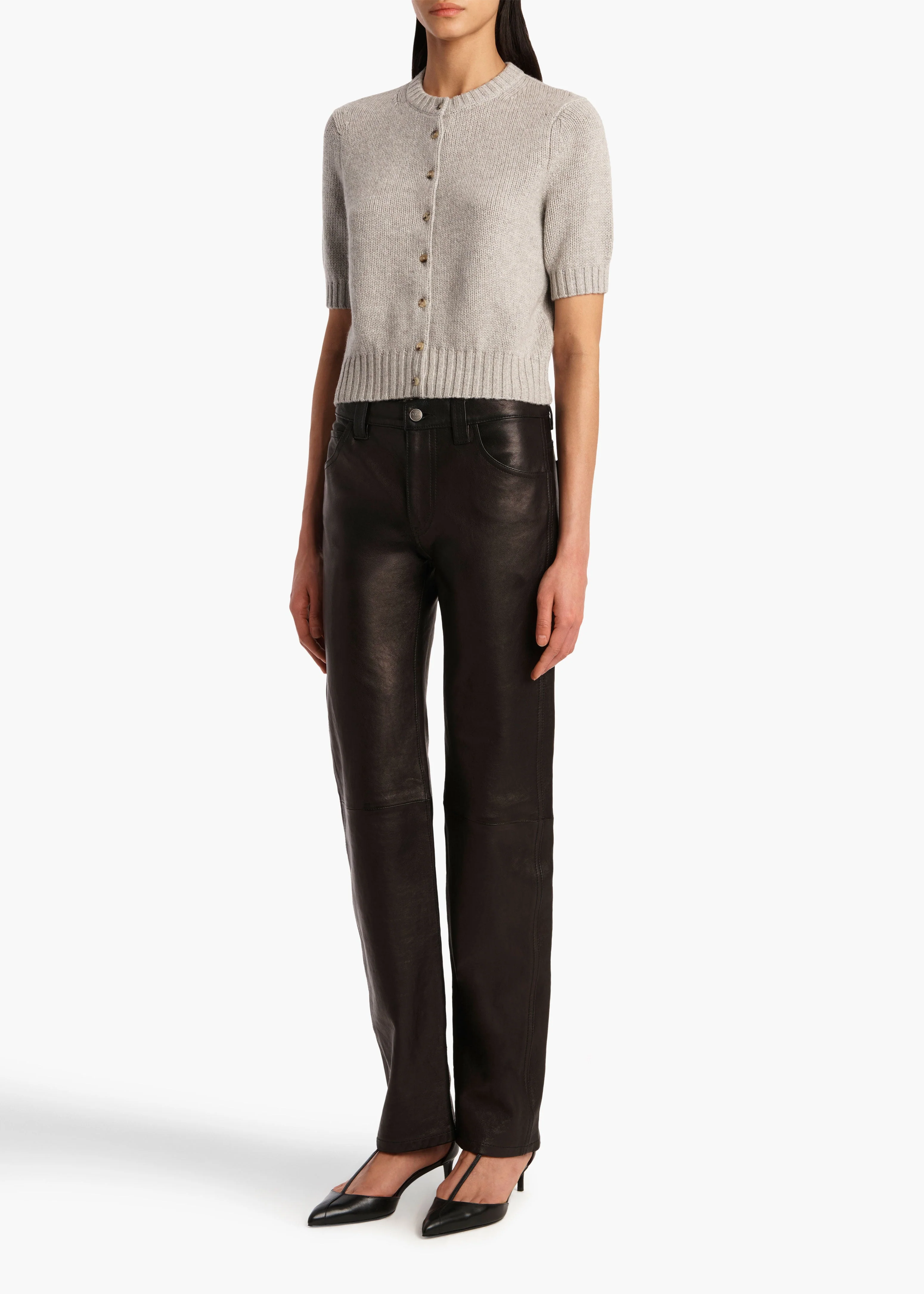 Khaite - Nora Cardigan in Heather Grey - Image 2