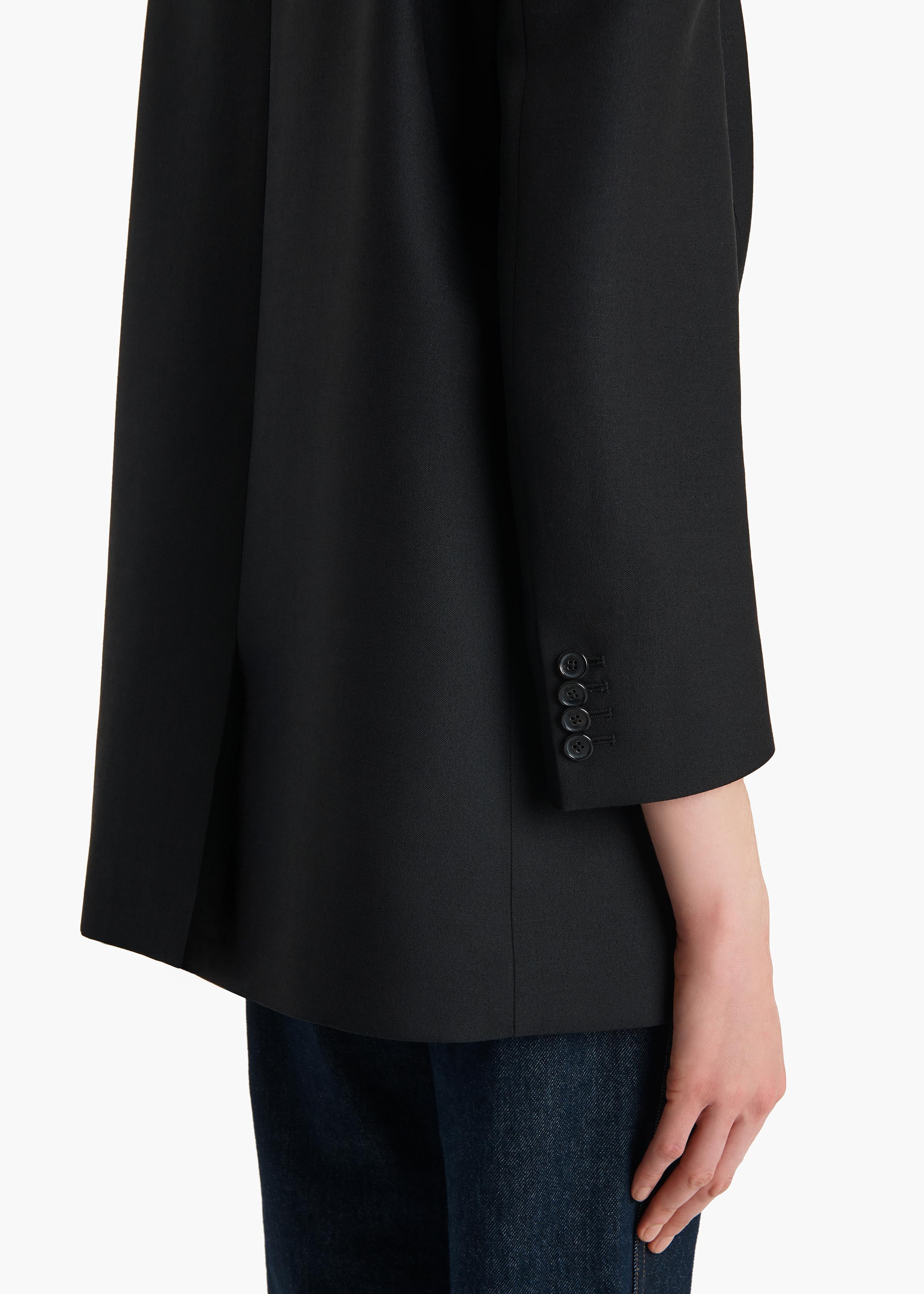 Khaite - Palto Jacket in Black - Image 7